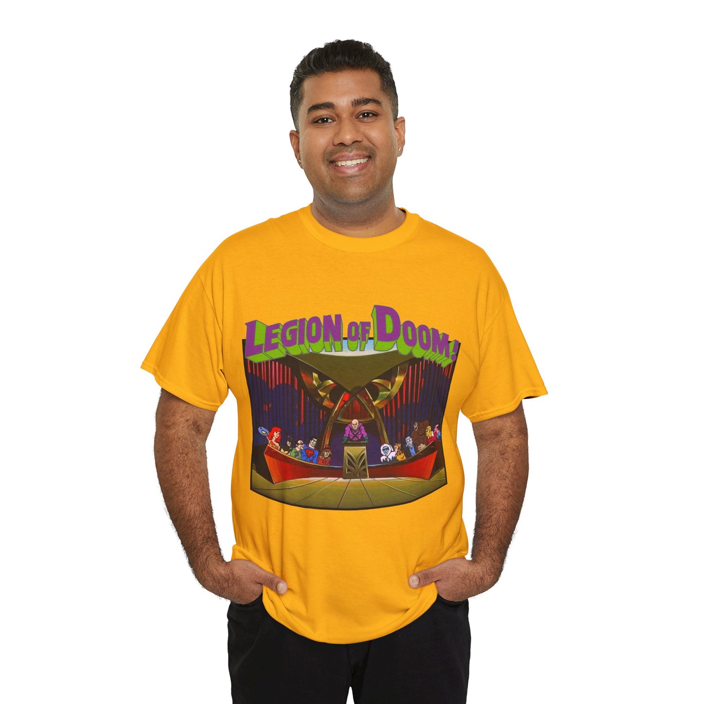 Legion of Doom T-Shirt - Super Friends Cartoon - Lex Luthor, Grodd, Brainiac, Giganta, Riddler, Bizarro, Scarecrow, Hanna-Barbera Animation
