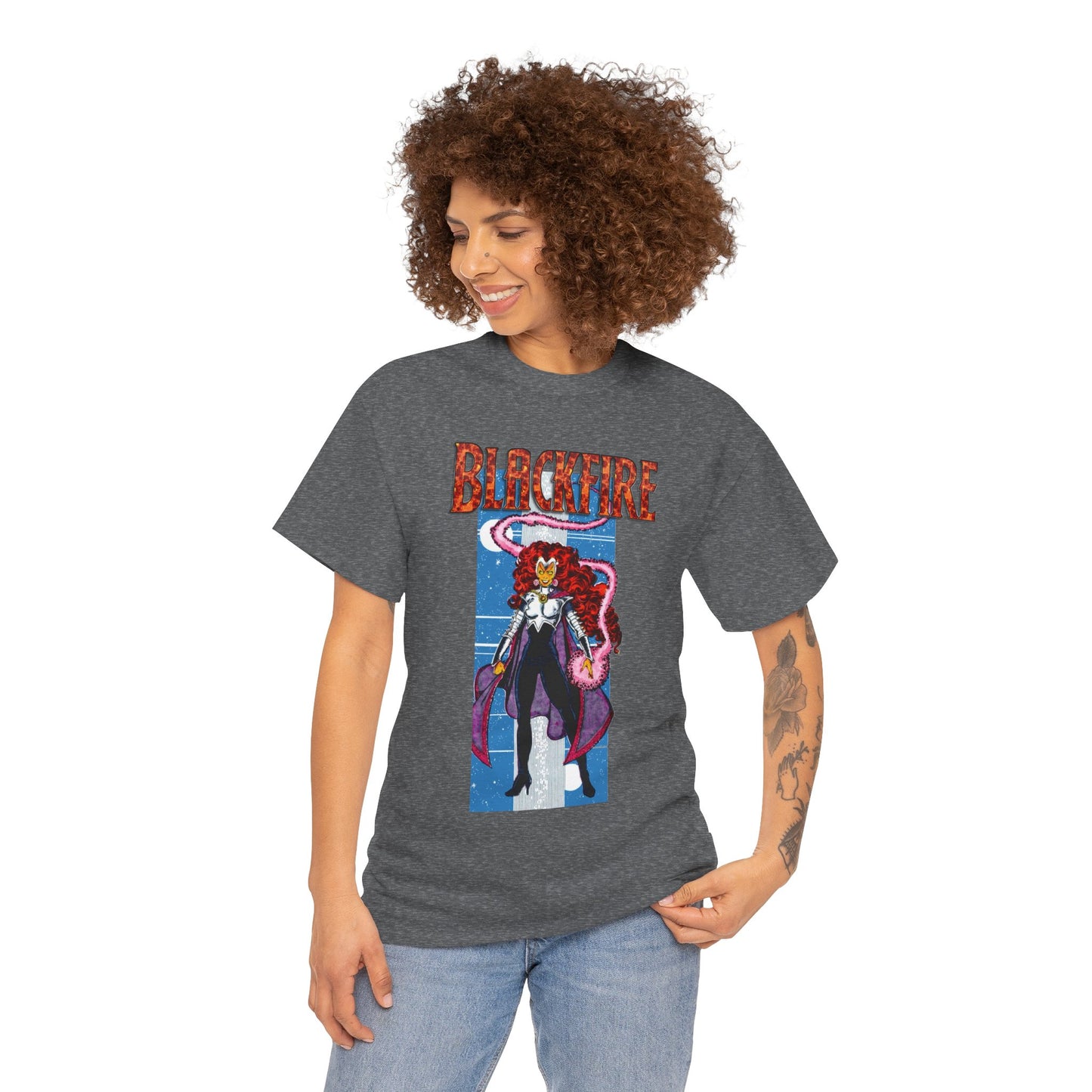 Blackfire T-Shirt - George Perez Art - New Teen Titans Enemy, Starfire's Evil Sister - From Tamaran - DC Comics