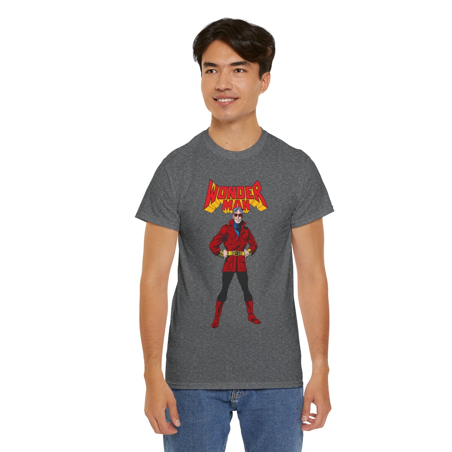 Wonder Man T-Shirt - George Perez Art - West Coast Avengers - Marvel Comics - Simon Williams - Safari Jacket Look
