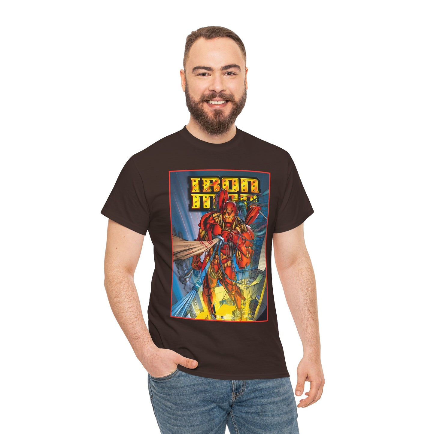 Iron Man T-Shirt - Heroes Reborn Whilce Portacio Art - Popular Marvel Comics Series - Tony Stark
