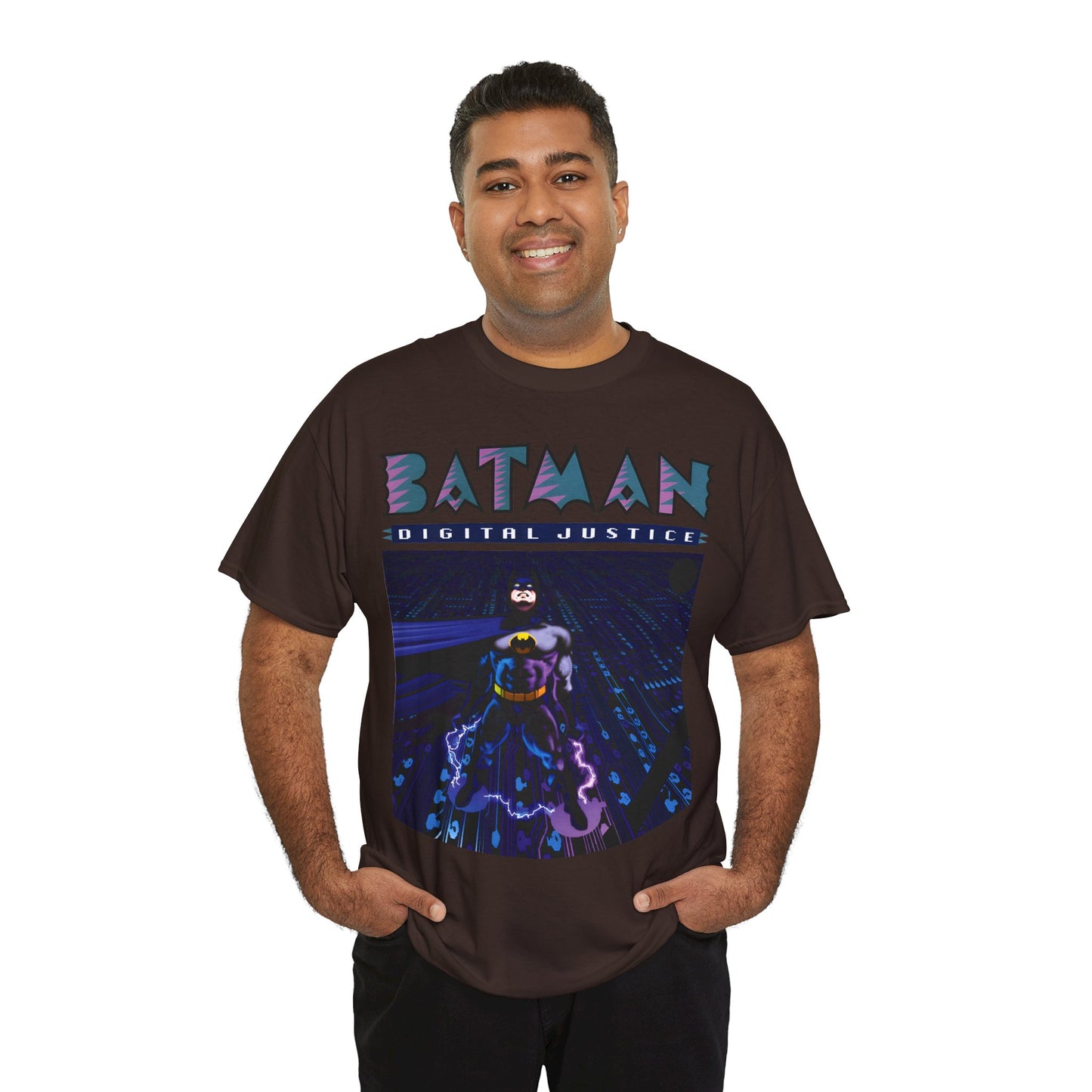 Batman Digital Justice T-Shirt - Pepe Moreno Computer Generated Art - Graphic Novel - Gotham City, Bruce Wayne - DC Comics