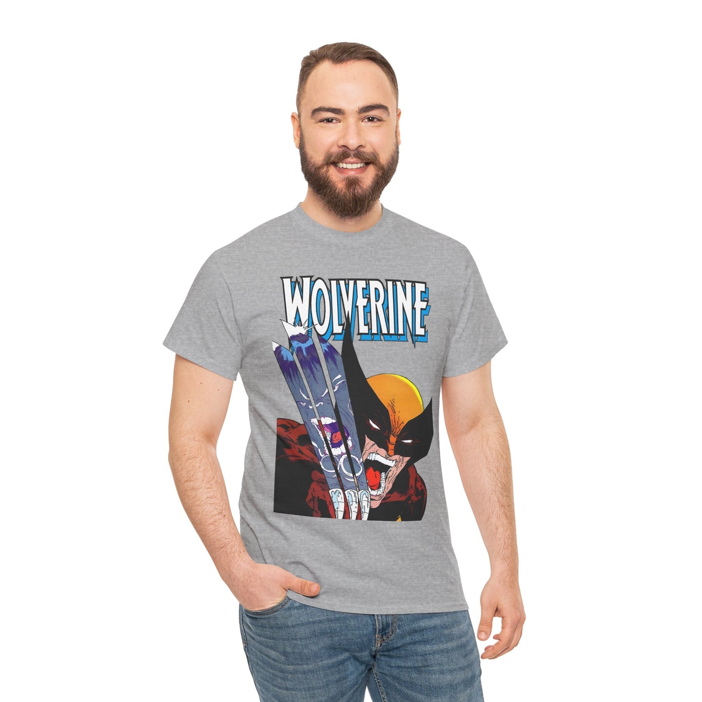 Wolverine T-Shirt - Amazing Todd McFarlane Art - Classic Image Vs Incredible Hulk - Marvel Comics - Logan