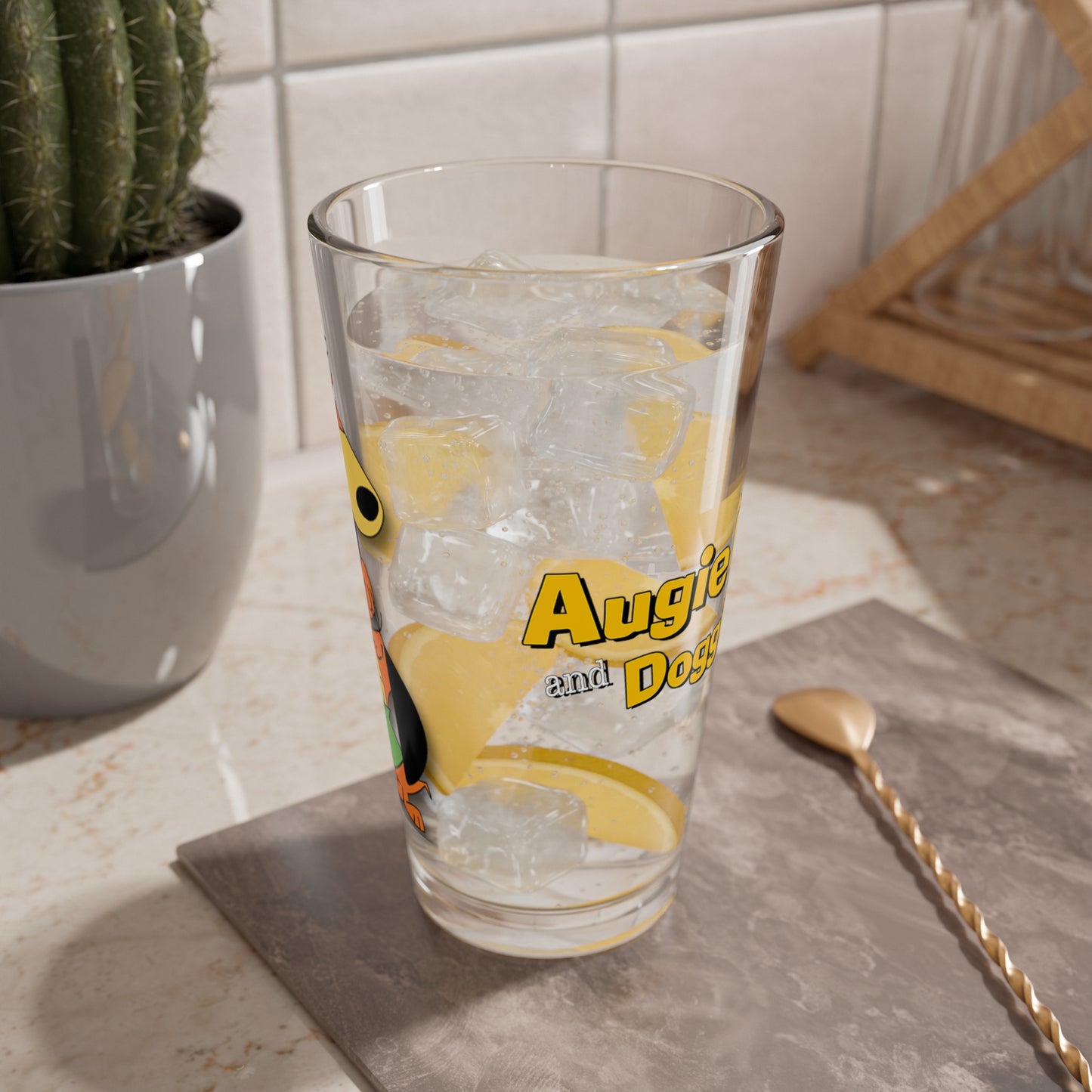 Augie Doggie & Doggie Daddy Pint Glass, 16oz - Hanna-Barbera TV Cartoon Classic