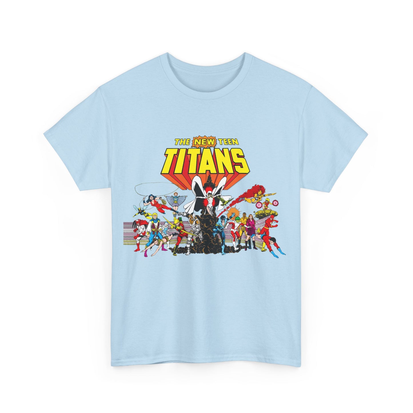 New Teen Titans T-Shirt - George Perez Art - Nightwing, Starfire, Cyborg, Speedy, Bumblebee, Hawk, Dove, Speedy, Wonder Girl, Terra, Lilith - DC Comics