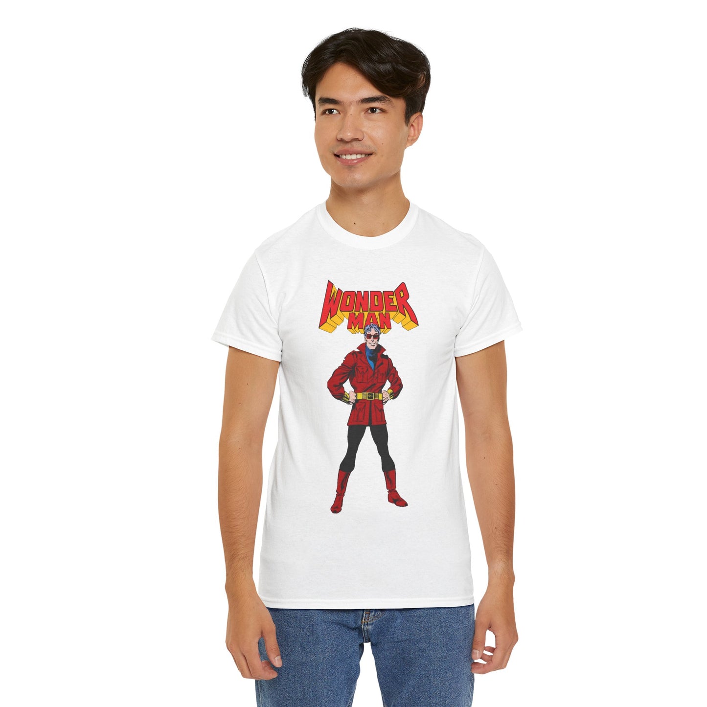 Wonder Man T-Shirt - George Perez Art - West Coast Avengers - Marvel Comics - Simon Williams - Safari Jacket Look