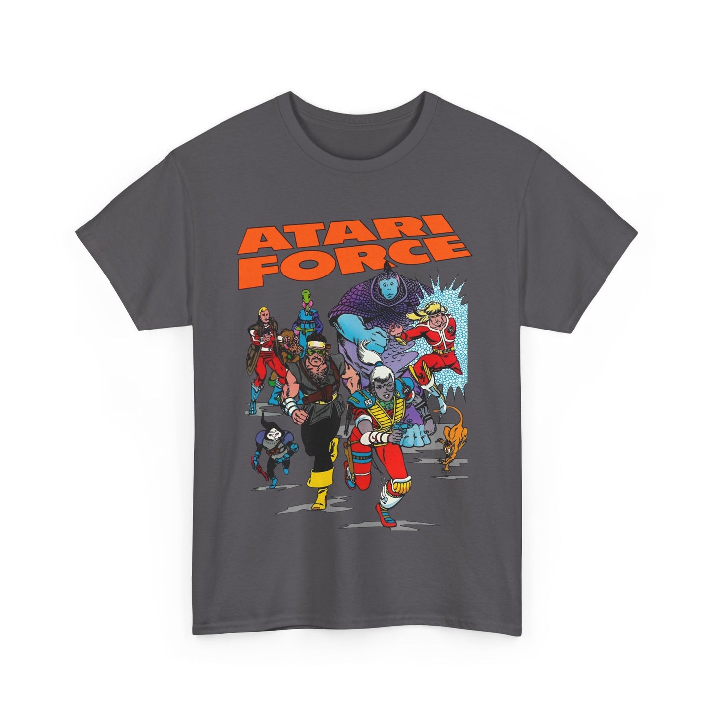 Atari Force T-Shirt - Marshall Rogers & John Byrne Art - Martin Champion, Christopher "Tempest" Champion, "Dart" Bia O'Rourke-Singh, Hukka, Morphea, Babe, Pakrat, Blackjak, Taz - DC Comics