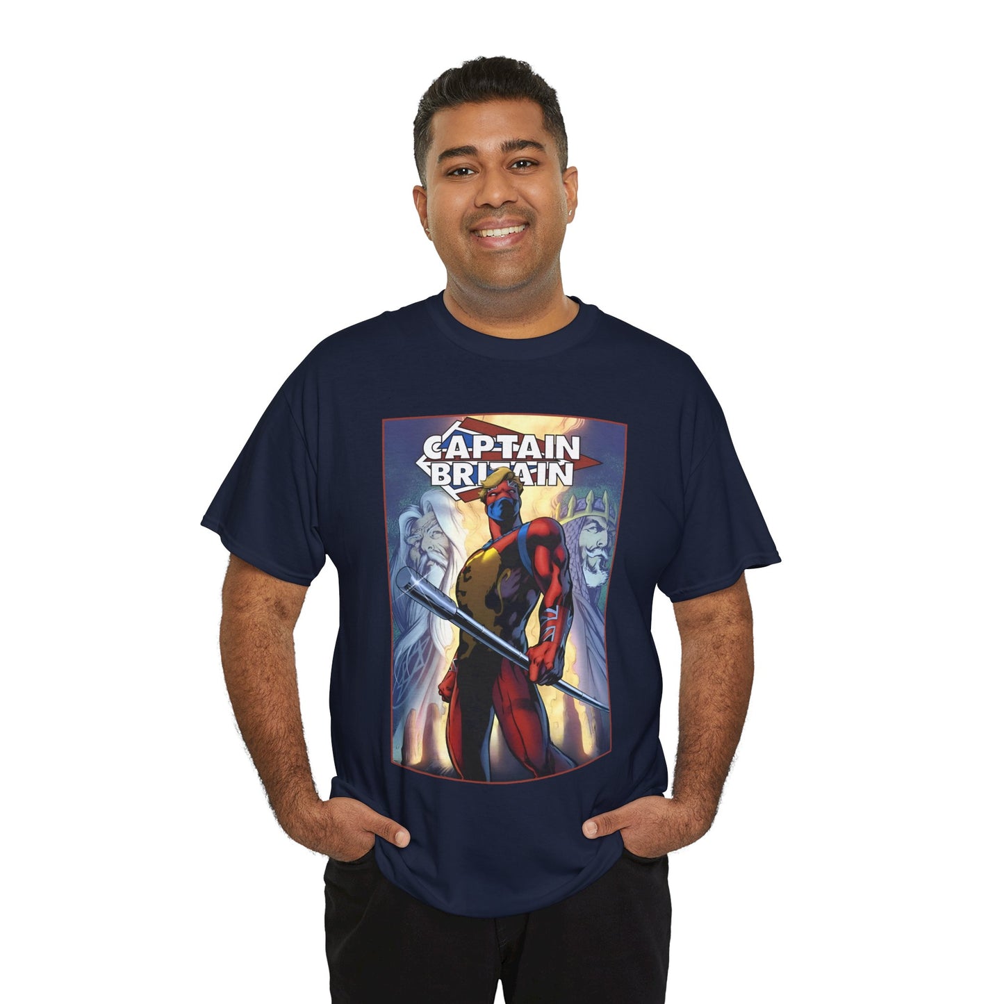 Captain Britain T-Shirt - Alan Davis Art - Excalibur Member - Marvel Comics
