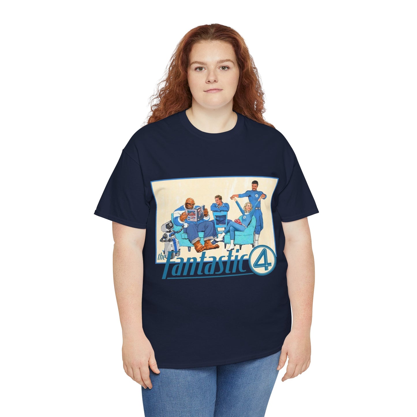 Fantastic Four T-Shirt - 2025 MCU Movie - Reed Richards, Invisible Woman, Thing, Human Torch - Marvel Comics Characters