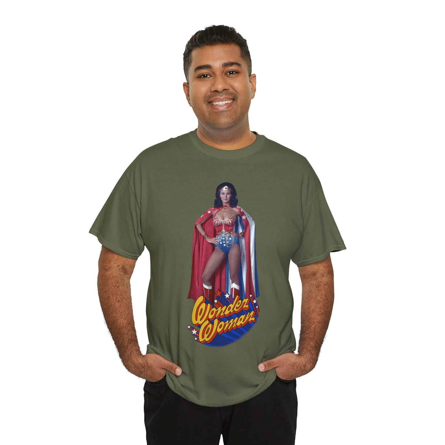 Wonder Woman T-Shirt - Lynda Carter - DC Comics - 1970s CBS TV Show - Amazons from Paradise Island