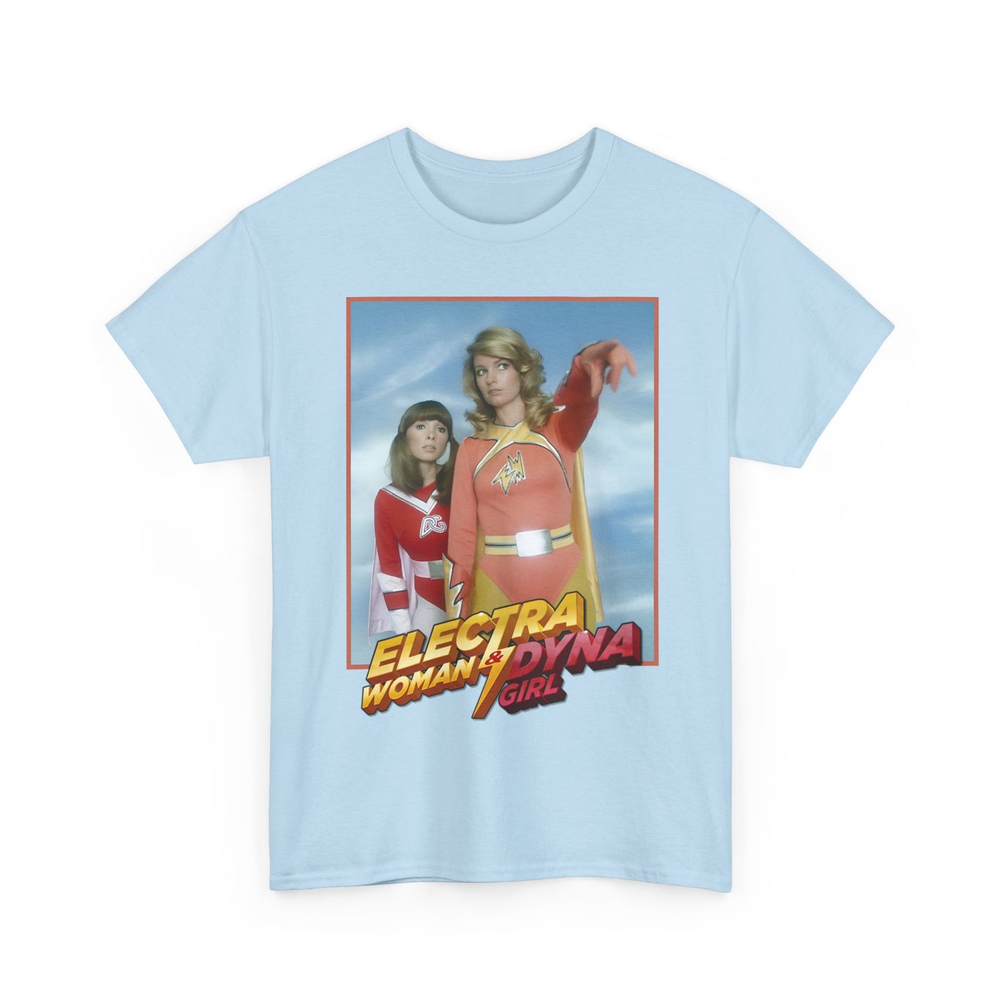 Electra Woman & Dyna Girl T-Shirt - Popular Krofft Supershow Characters from the 1970s - Deidre Hall & Judy Strangis