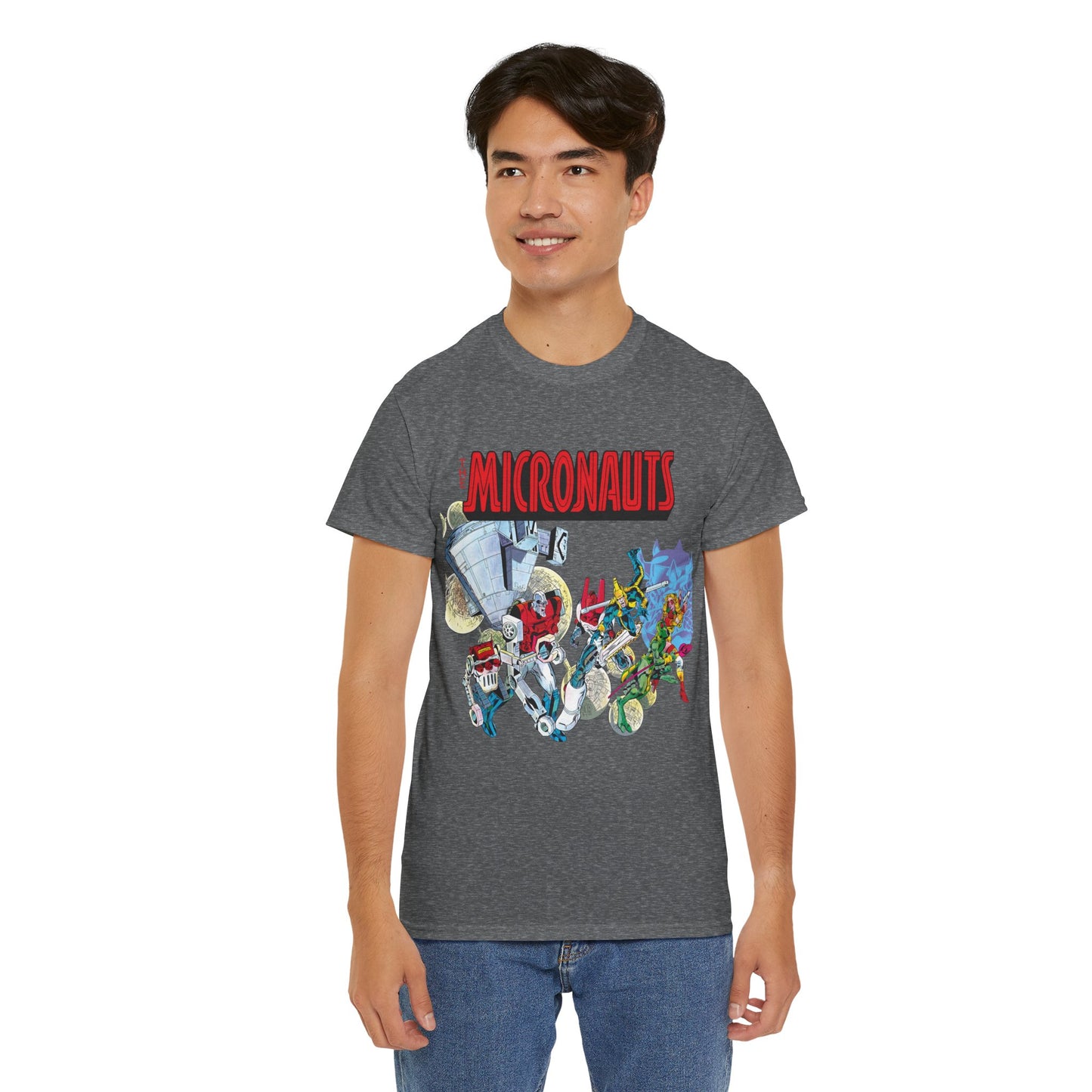 Micronauts T-Shirt - Jackson Guice Art - Arcturus Rann, Biotron, Marionette, Acroyear, Bug - Marvel Comics