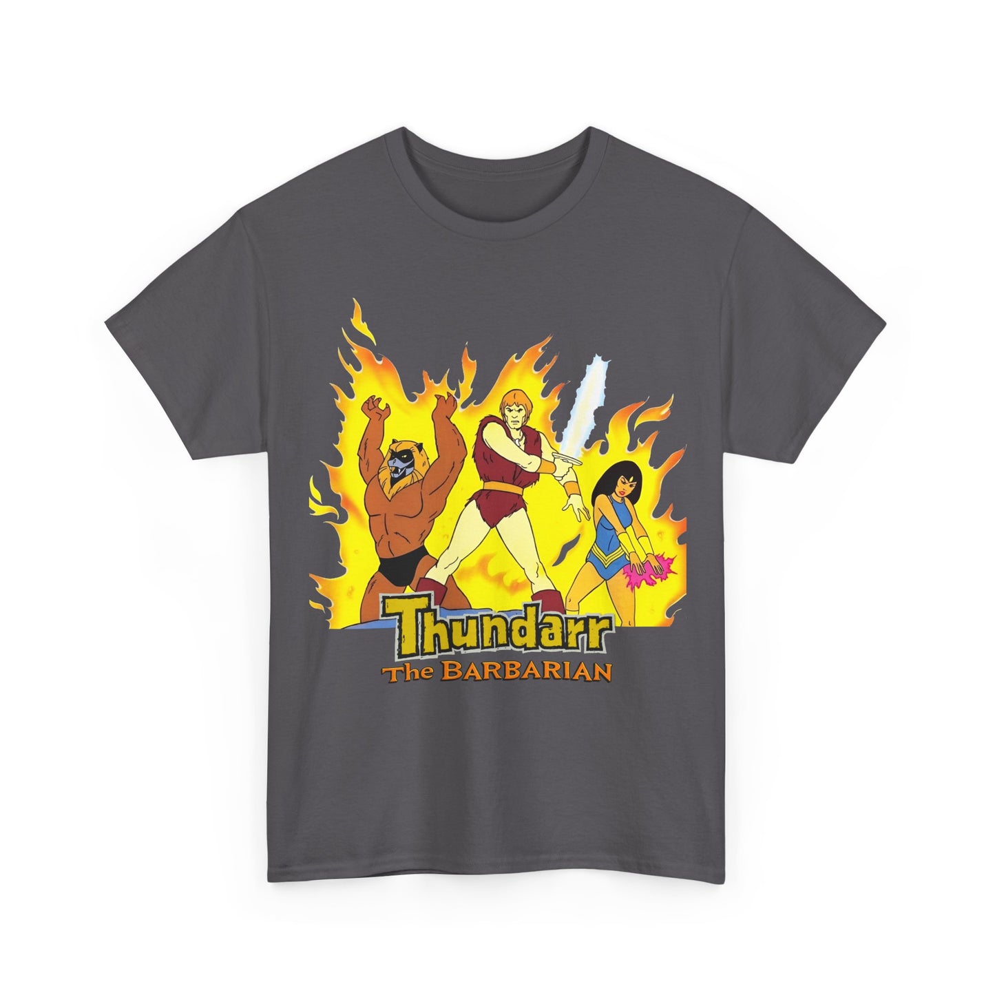 Thundarr the Barbarian T-Shirt - Princess Ariel, Ookla the Mok - Ruby-Spears Saturday Morning Cartoon - 1980s