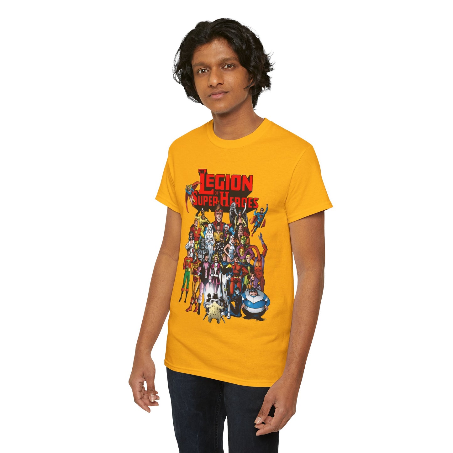 Legion of Super-Heroes T-Shirt - #300 Cover Art - Cosmic Boy, Saturn Girl, Superboy, Wildfire, Mon-El, Dream Girl, Brainiac 5, Supergirl - DC Comics