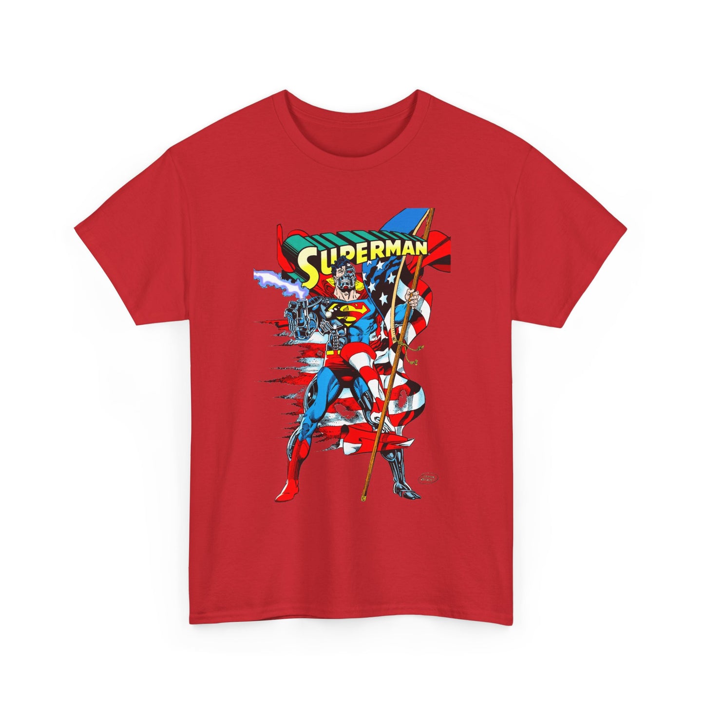 Cyborg Superman T-Shirt - Dan Jurgens Art - Reign of the Supermen Enemy - 1990s Storyline After the Death of Superman - DC Comics
