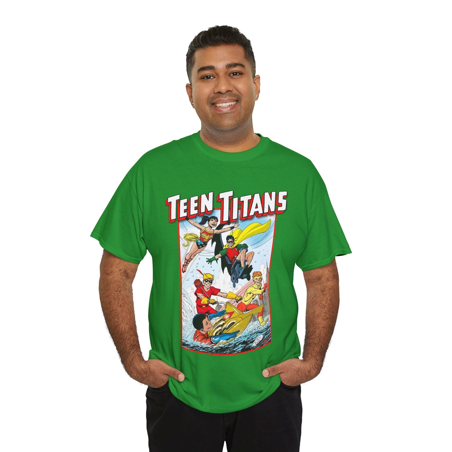 Teen Titans T-Shirt - John Byrne Art - Robin, Wonder Girl, Kid Flash, Speedy, Aqualad - DC Comics
