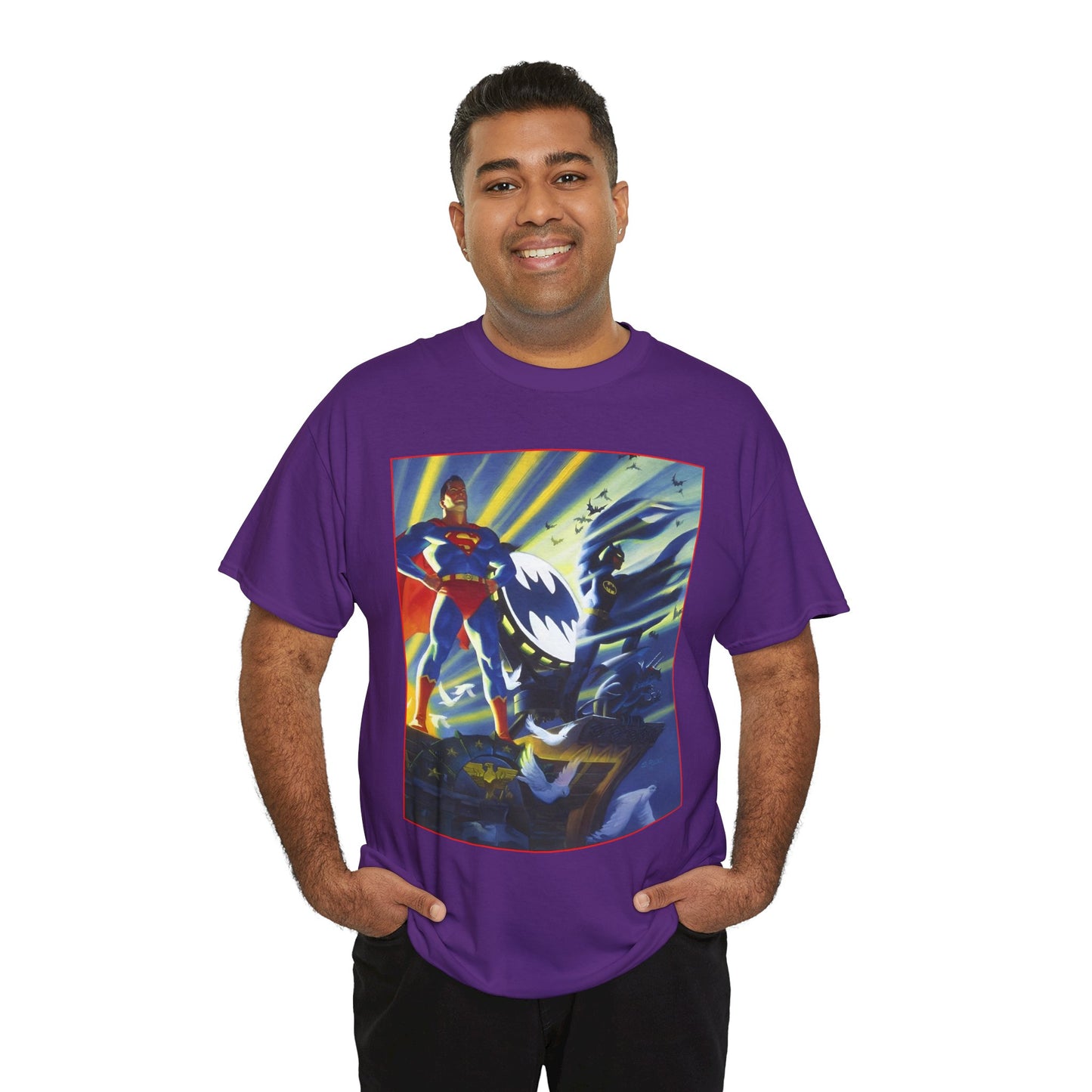 Superman & Batman T-Shirt - Steve Rude Art - The Dark Knight Detective & The Man of Steel - World's Finest - DC Comics