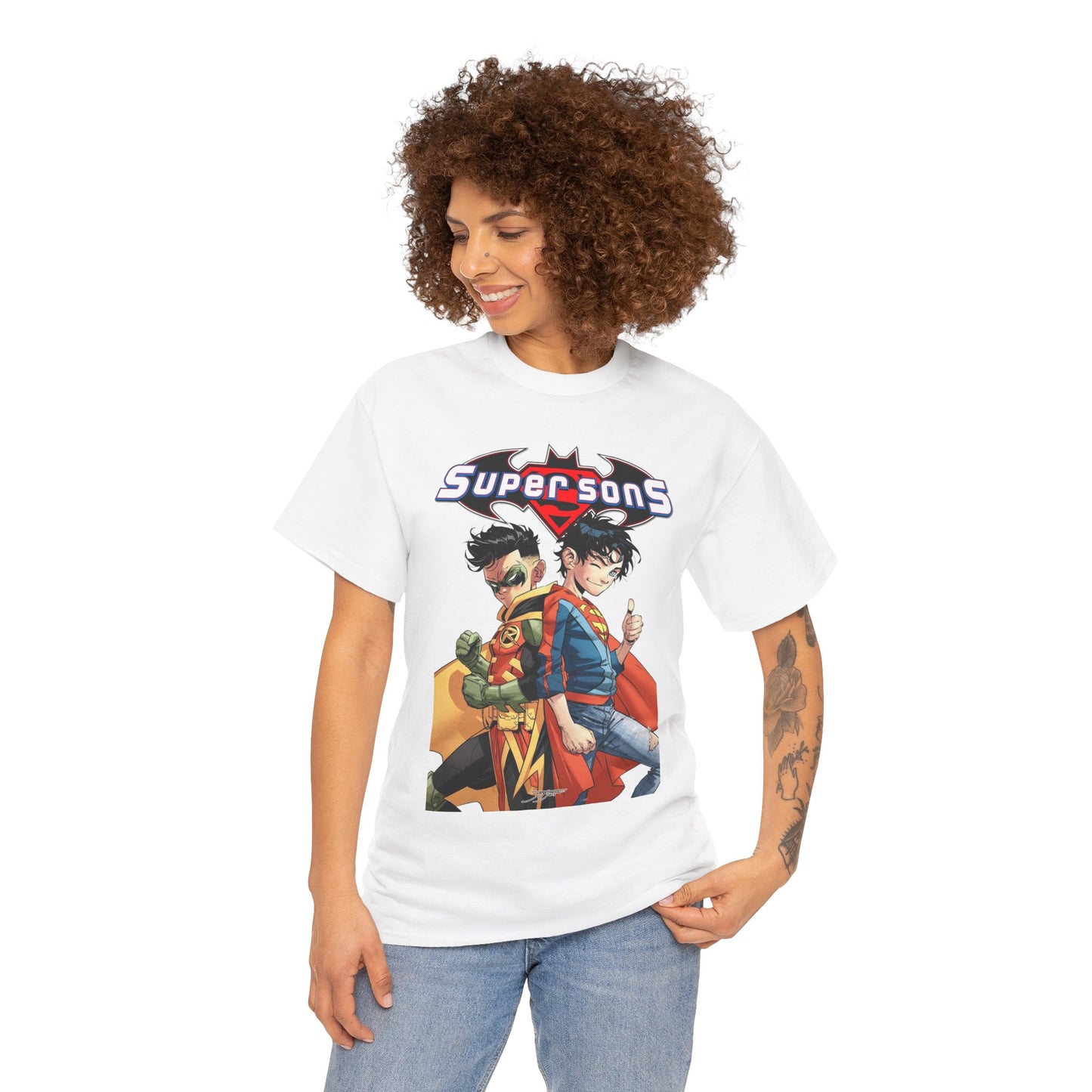Super Sons T-Shirt - Jorge Jimenez Art - Superboy & Robin - Jon Kent & Damian Wayne - DC Comics - Sons of Superman & Batman