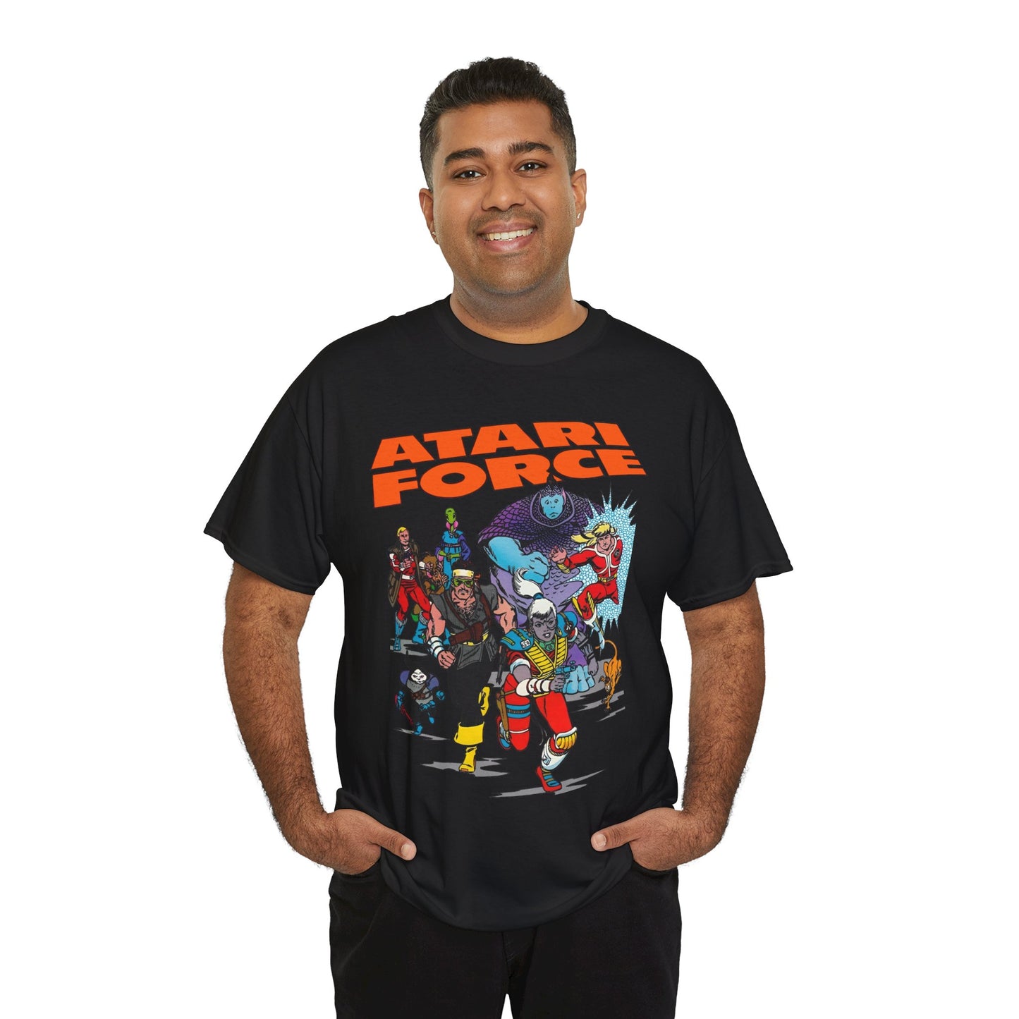 Atari Force T-Shirt - Marshall Rogers & John Byrne Art - Martin Champion, Christopher "Tempest" Champion, "Dart" Bia O'Rourke-Singh, Hukka, Morphea, Babe, Pakrat, Blackjak, Taz - DC Comics