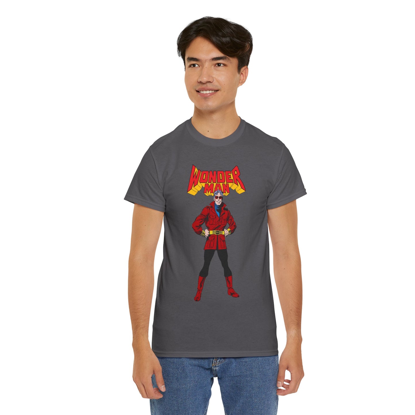 Wonder Man T-Shirt - George Perez Art - West Coast Avengers - Marvel Comics - Simon Williams - Safari Jacket Look