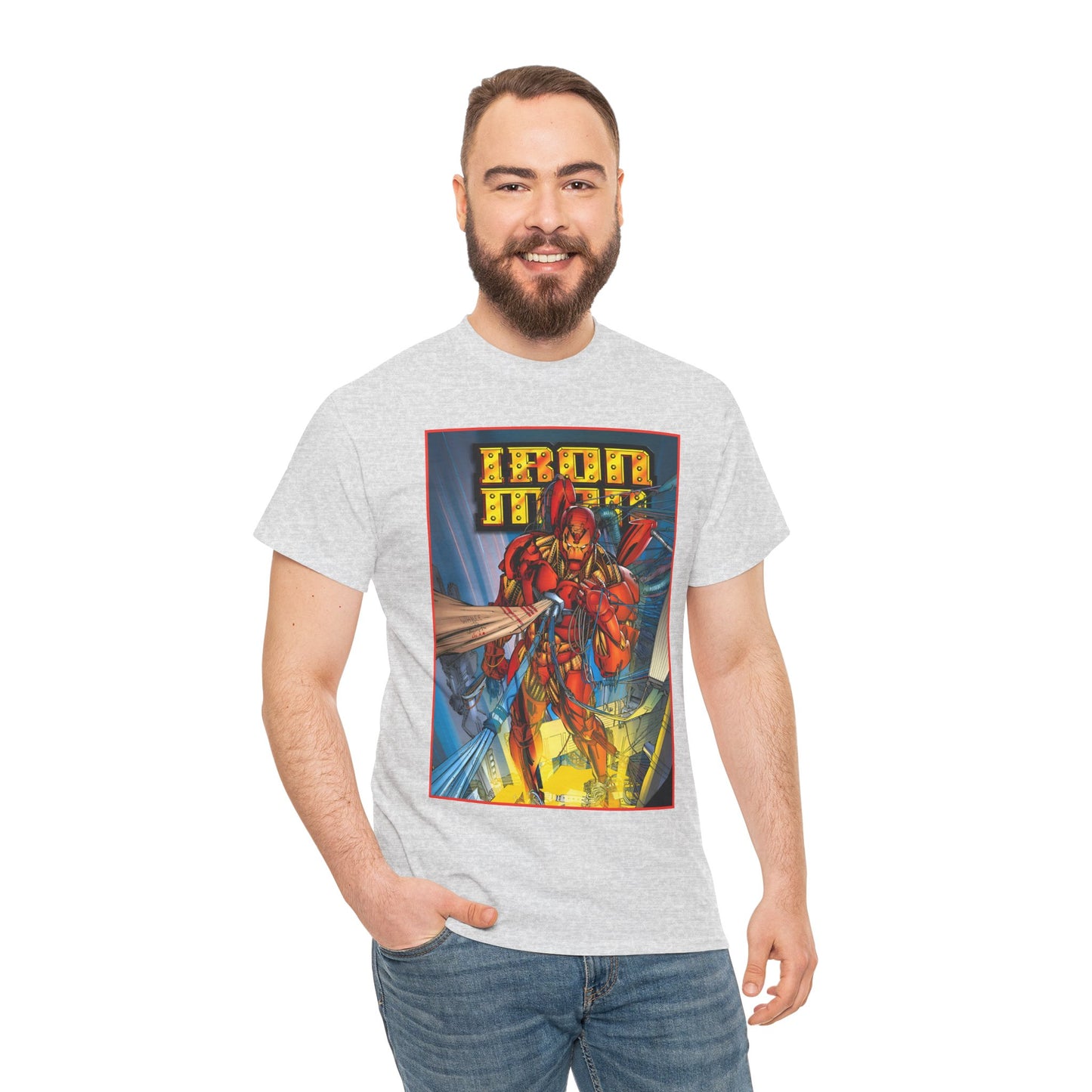 Iron Man T-Shirt - Heroes Reborn Whilce Portacio Art - Popular Marvel Comics Series - Tony Stark