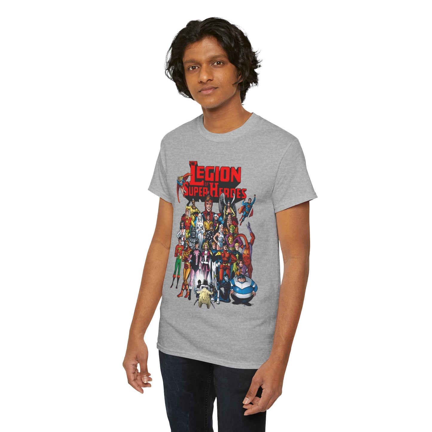Legion of Super-Heroes T-Shirt - #300 Cover Art - Cosmic Boy, Saturn Girl, Superboy, Wildfire, Mon-El, Dream Girl, Brainiac 5, Supergirl - DC Comics