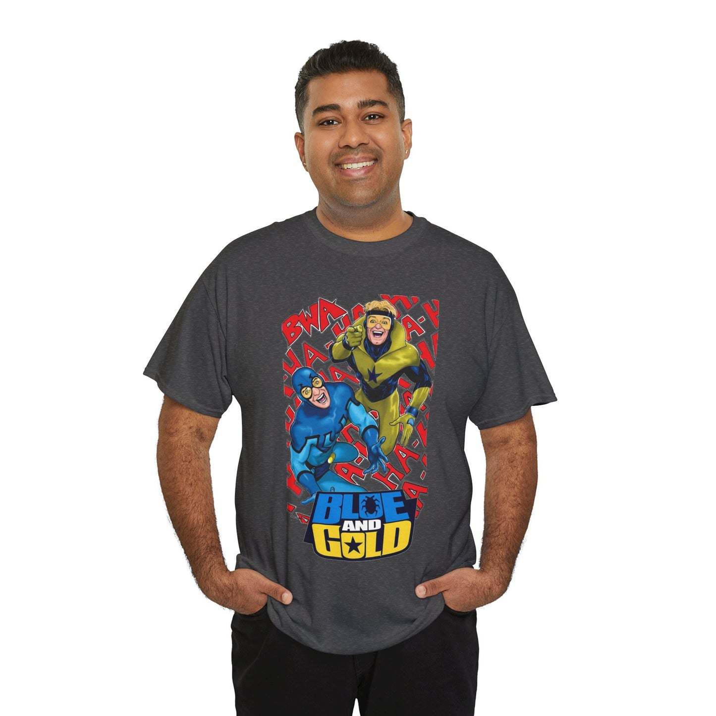 Booster Gold & Blue Beetle T-Shirt - DC Comics - Justice League International Members - Ted Kord