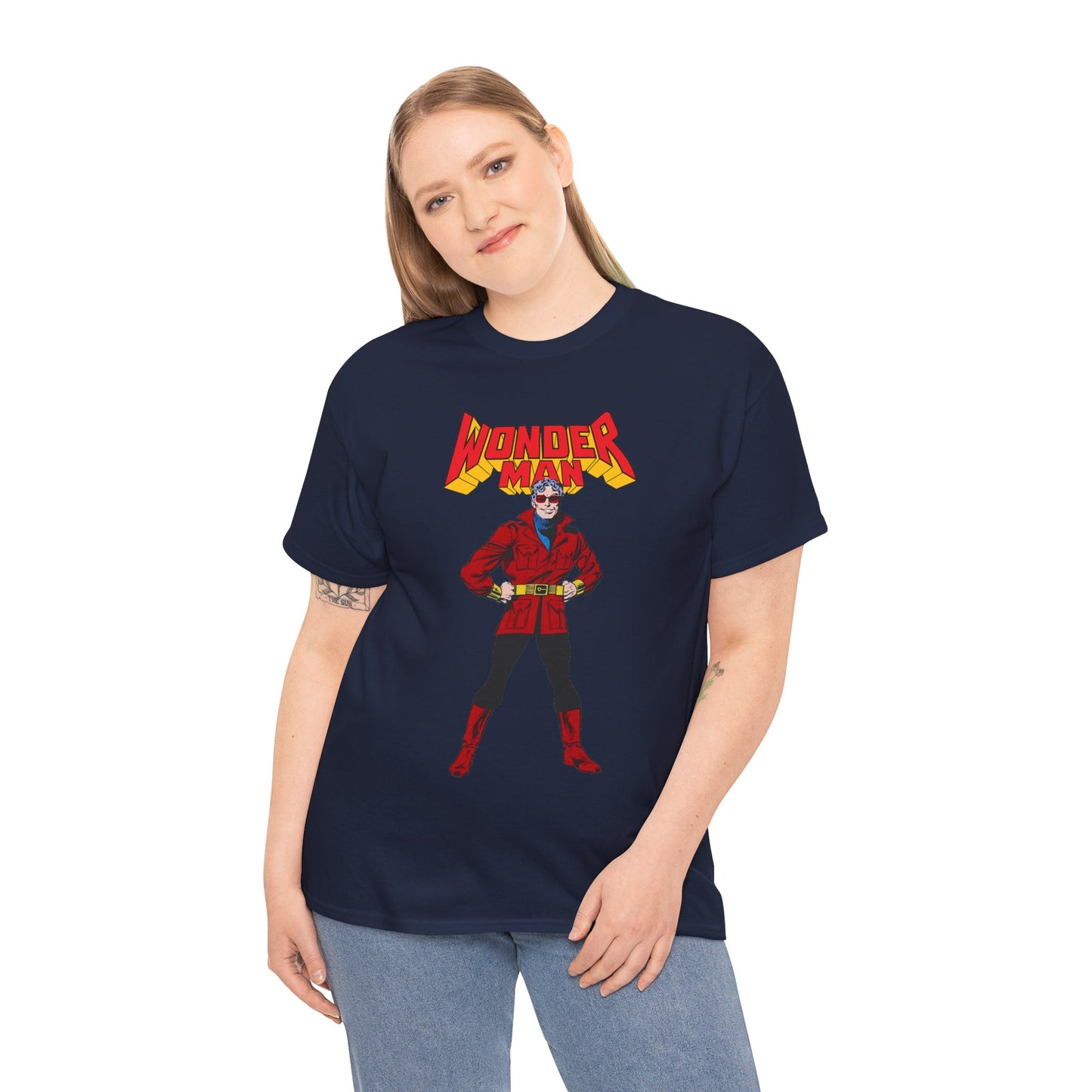 Wonder Man T-Shirt - George Perez Art - West Coast Avengers - Marvel Comics - Simon Williams - Safari Jacket Look
