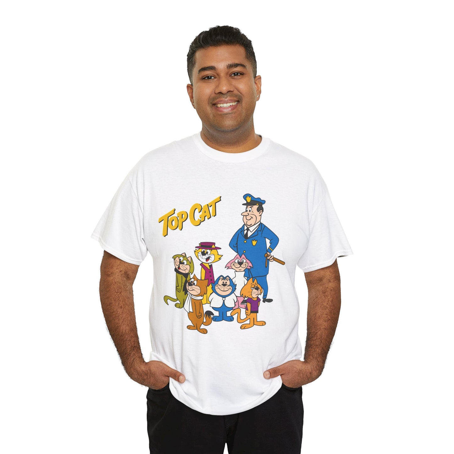 Top Cat & His Gang T-Shirt - Popular Hanna-Barbera 1960s TV Cartoon - Brain, Spook, Benny the Ball