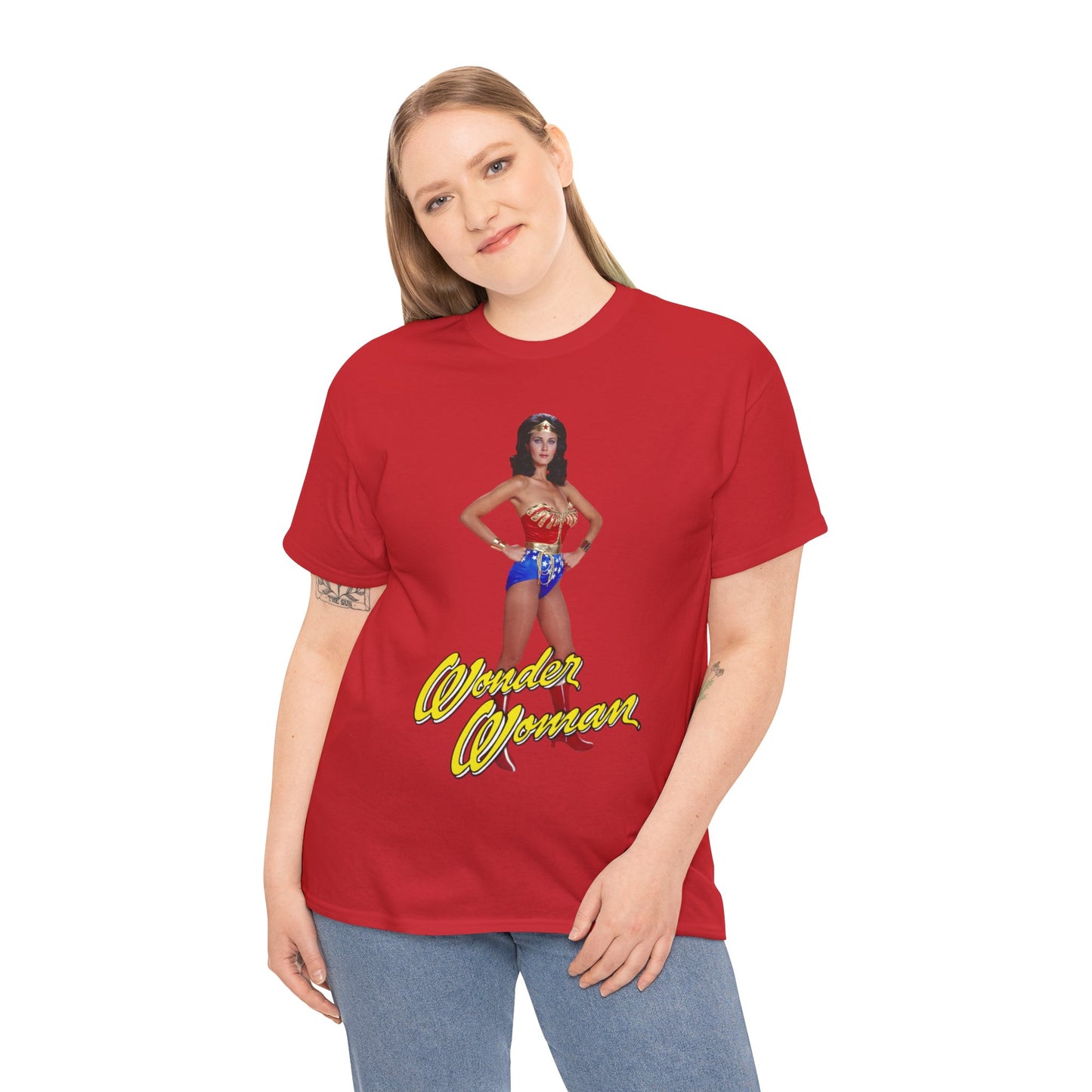 Wonder Woman T-Shirt - Lynda Carter - Popular 1970s CBS TV Show - DC Comics Character - Diana Prince, Paradise Island