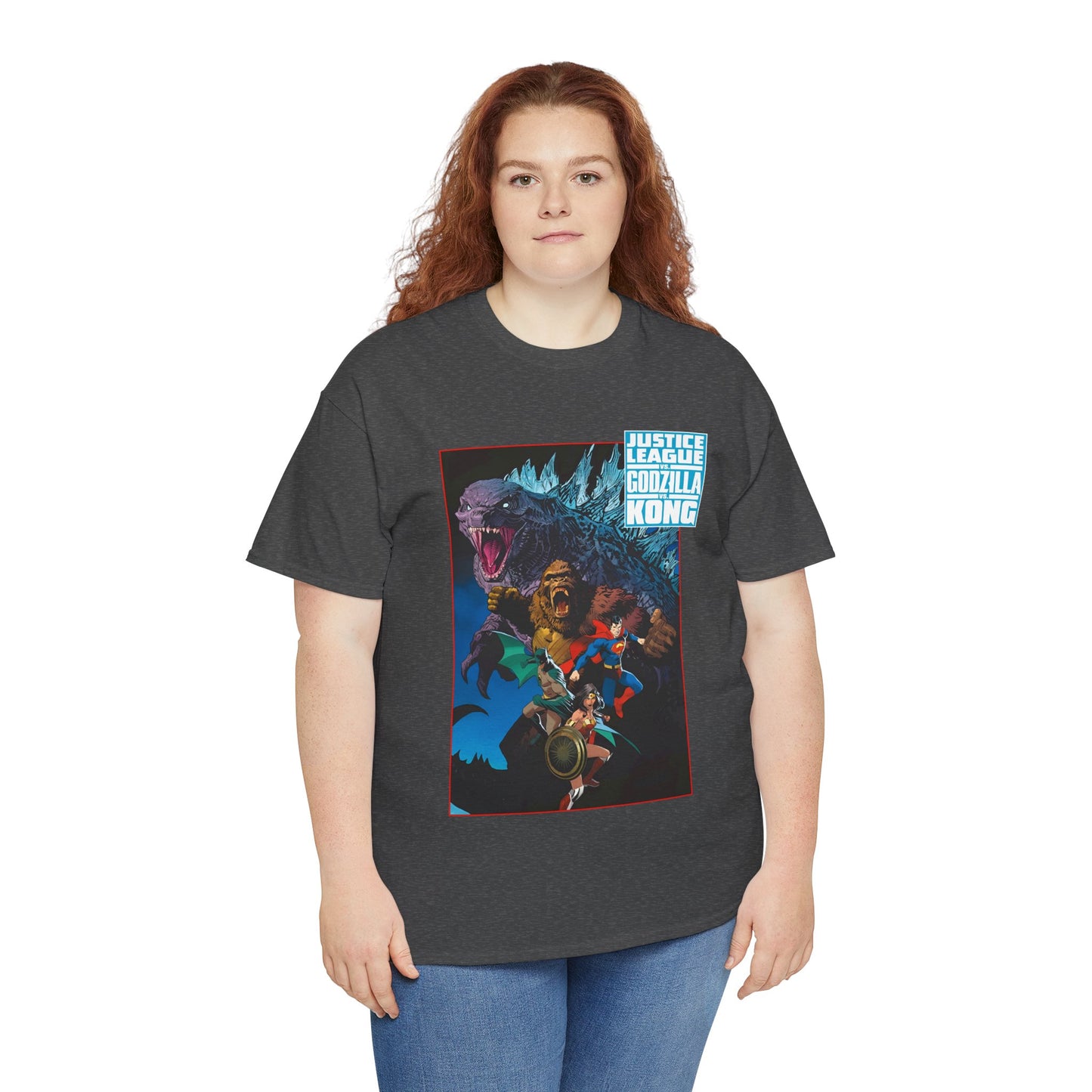 Justice League Vs Godzilla Vs Kong T-Shirt - Dan Mora Art - Wonder Woman, Superman, Batman - DC Comics