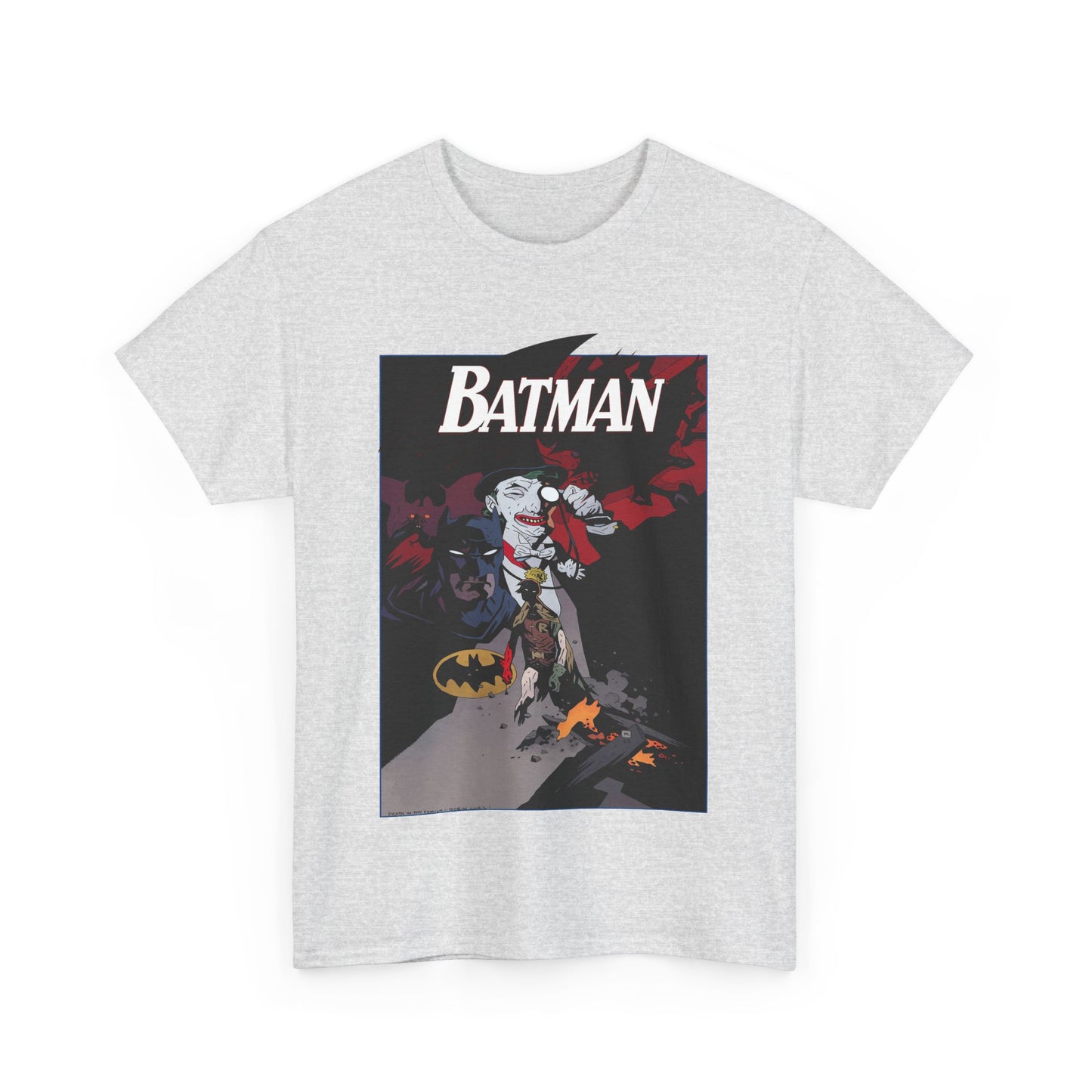 Batman T-Shirt - Mike Mignola Art - Death in the Family Storyline - Joker & Robin (Jason Todd) - DC Comics