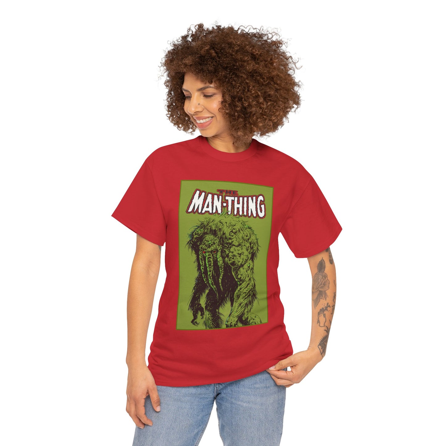 Man-Thing T-Shirt - Marvel Comics - Whatever Knows Fear Burns At The Touch - Swamp Monster
