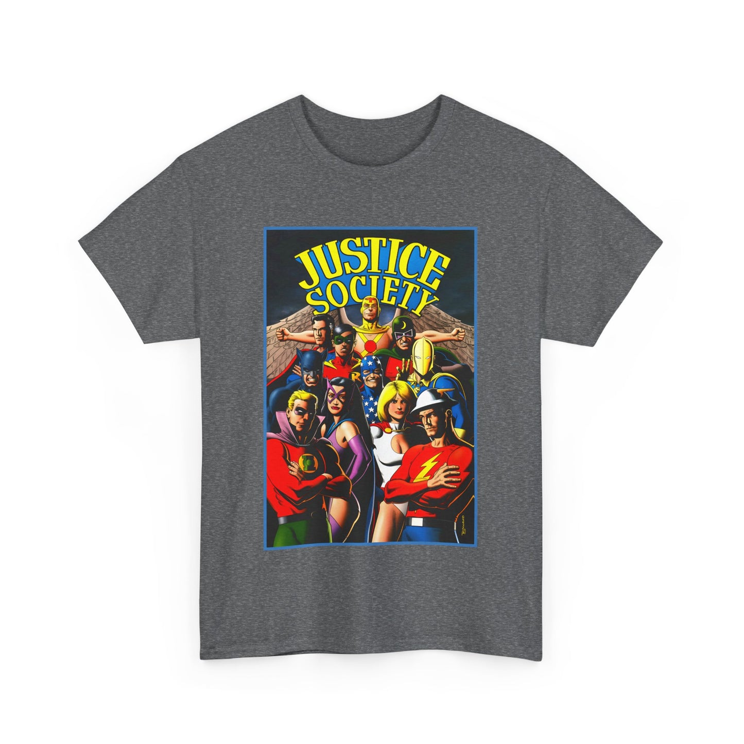 Justice Society T-Shirt - Brian Bolland Art - Dr. Fate, Huntress, Power Girl, Green Lantern, Hawkman, Wildcat - DC Comics - JSA