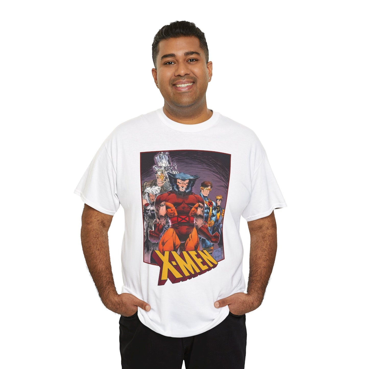 X-Men T-Shirt - While Portacio Art - Wolverine, Cyclops, Storm, Cable, Havok - Marvel Comics
