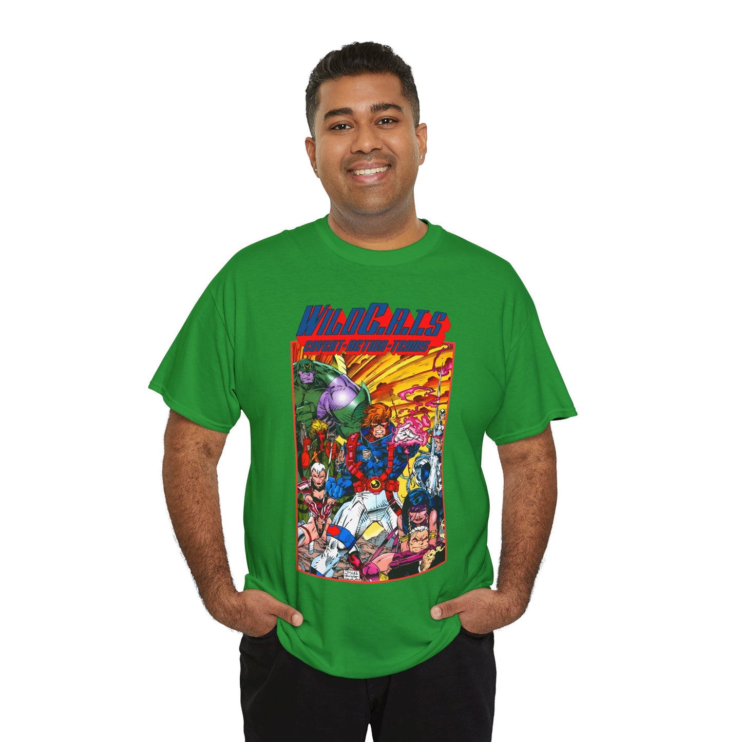 Wildcats T-Shirt - Jim Lee Art - WildC.A.T.s: Covert Action Teams - Spartan, Voice, Grifter, Zealot, Emp - Image/Wildstorm/DC Comics