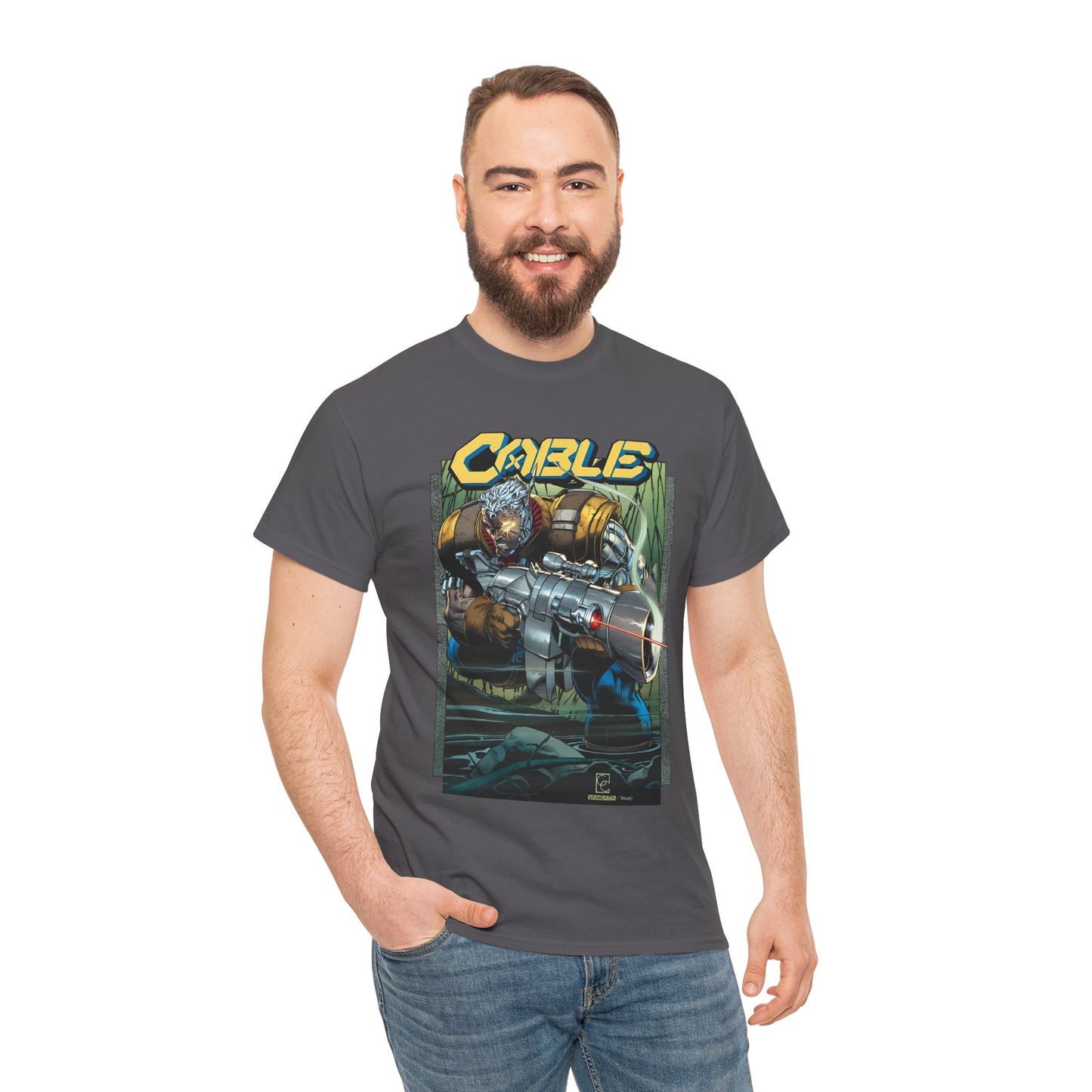 Cable T-Shirt - Greg Capullo Art - X-Force Leader, Mutant Fighter - Nathan Summers - Marvel Comics