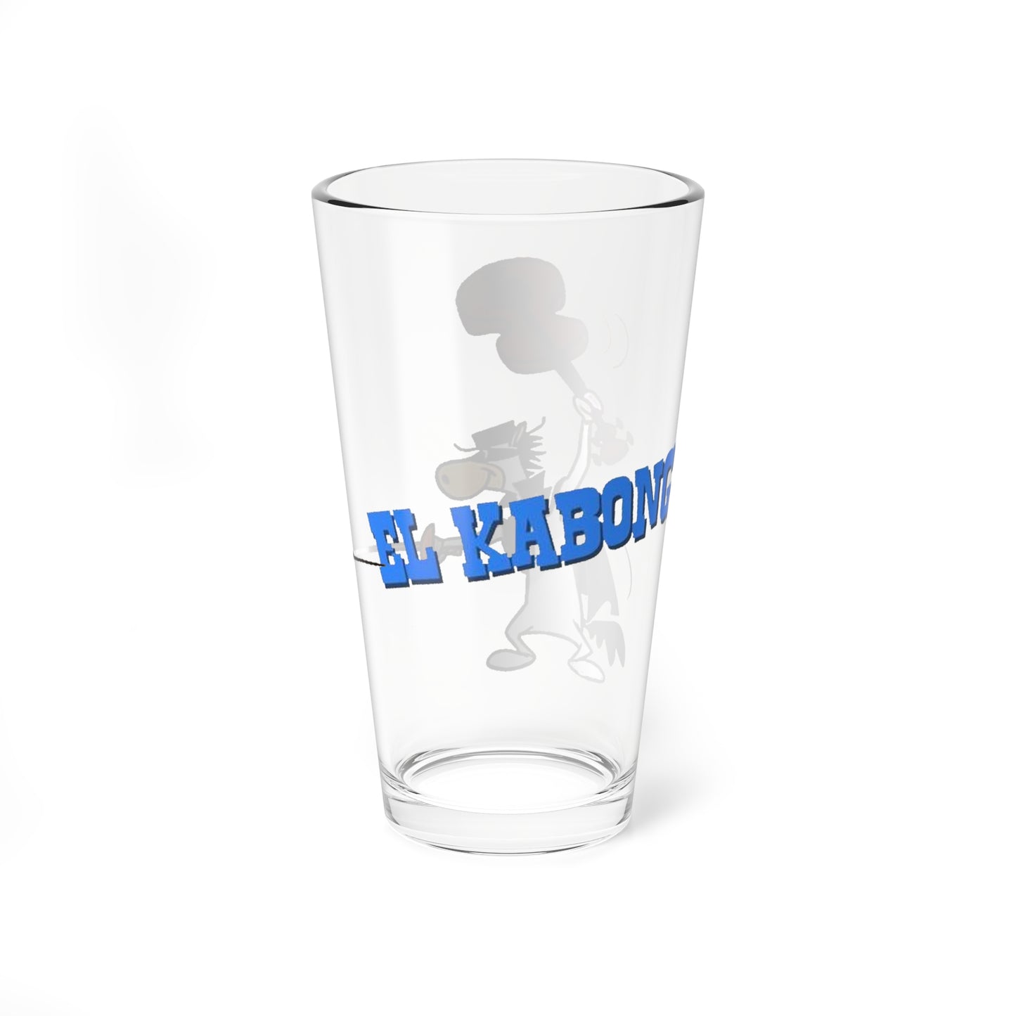 El Kabong Pint Glass, 16oz - Quick Draw McGraw Persona - Hanna-Barbera 1960s Cartoon - Masked Spanish Hero