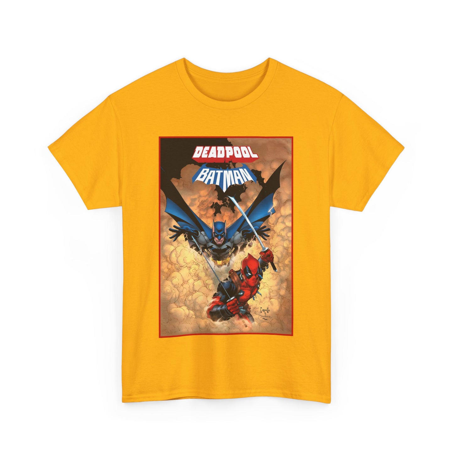 Deadpool & Batman T-Shirt - Greg Capullo Art - DC & Marvel Comics - Crossover - Slade Wilson, Bruce Wayne - 2025