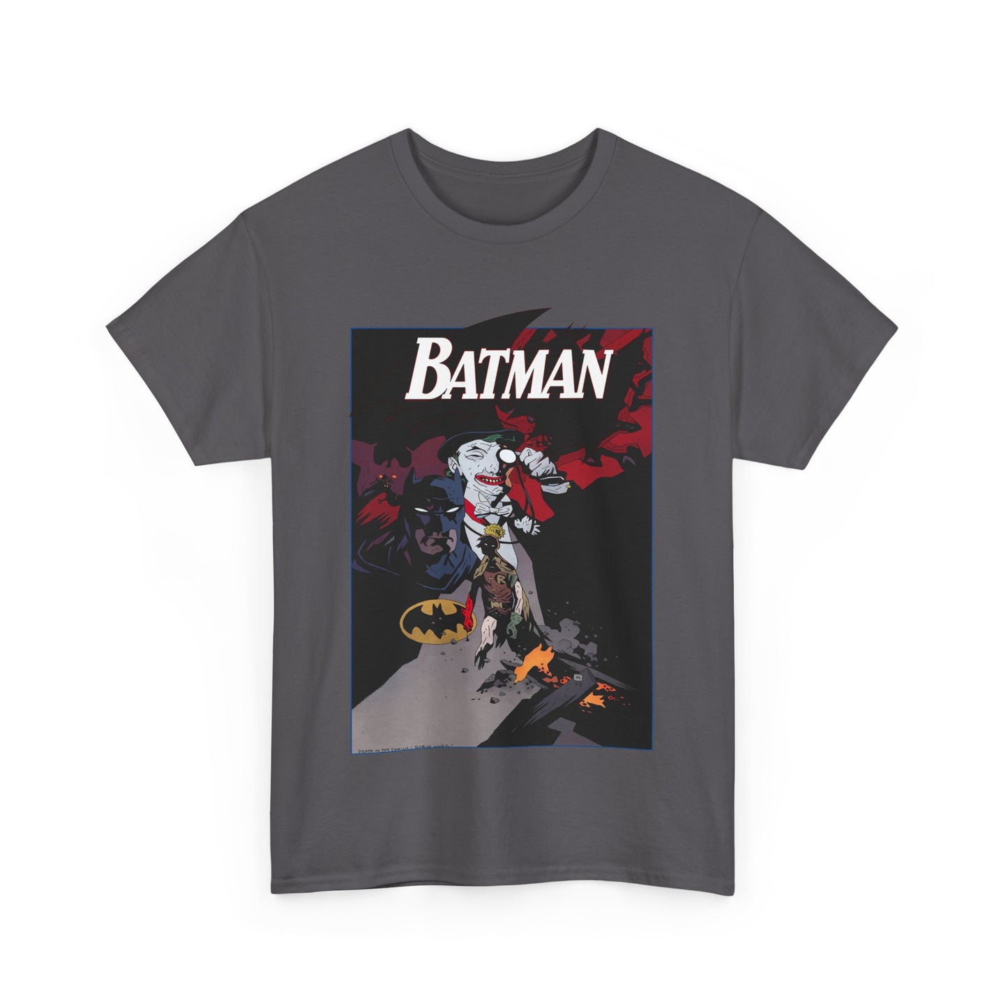Batman T-Shirt - Mike Mignola Art - Death in the Family Storyline - Joker & Robin (Jason Todd) - DC Comics