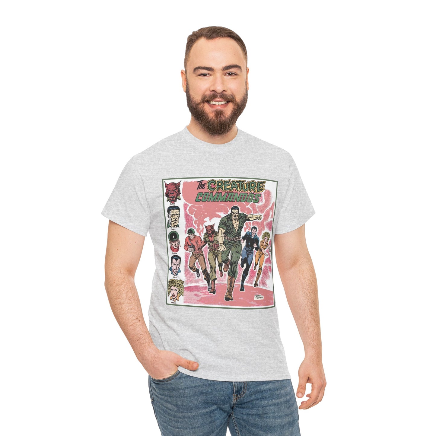 Creature Commandoes T-Shirt - Jerry Ordway Art - Medusa, Velcro, Shrieve - DC Comics Who's Who Art - Inspiration for James Gunn Series