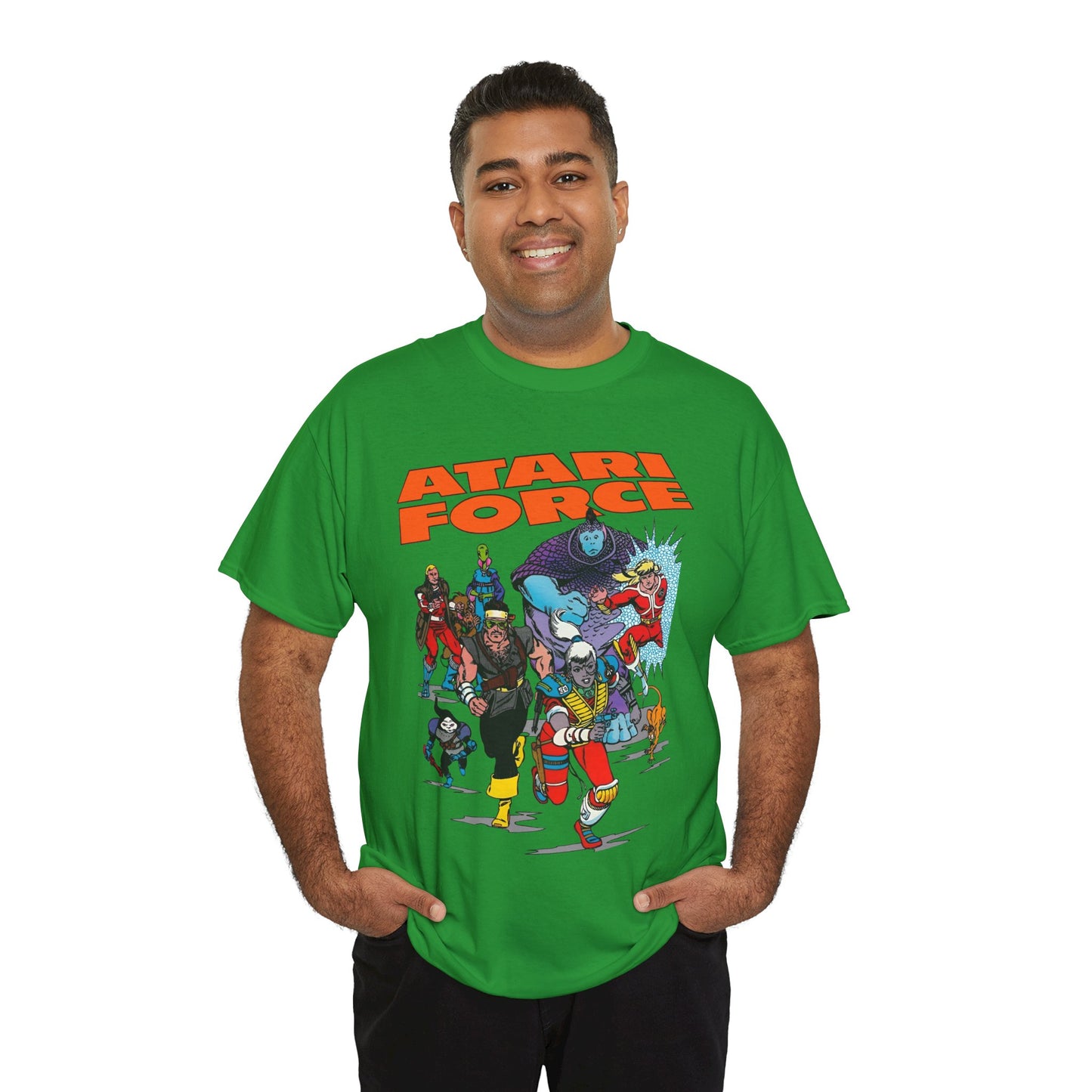 Atari Force T-Shirt - Marshall Rogers & John Byrne Art - Martin Champion, Christopher "Tempest" Champion, "Dart" Bia O'Rourke-Singh, Hukka, Morphea, Babe, Pakrat, Blackjak, Taz - DC Comics