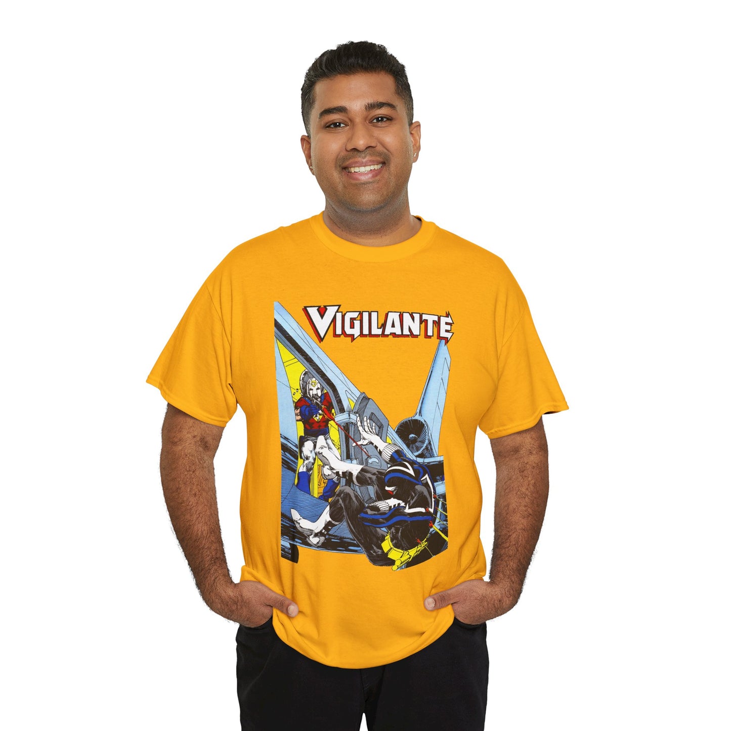 Vigilante Vs Peacemaker T-Shirt - Mike Grell Art - Adrian Chase - DC Comics