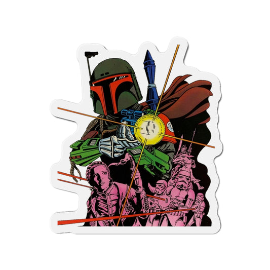 Boba Fett Die-Cut Magnet - Star Wars: The Empire Strikes Back - Bounty Hunter - Marvel Comics Art - 3", 4", 5", 6"