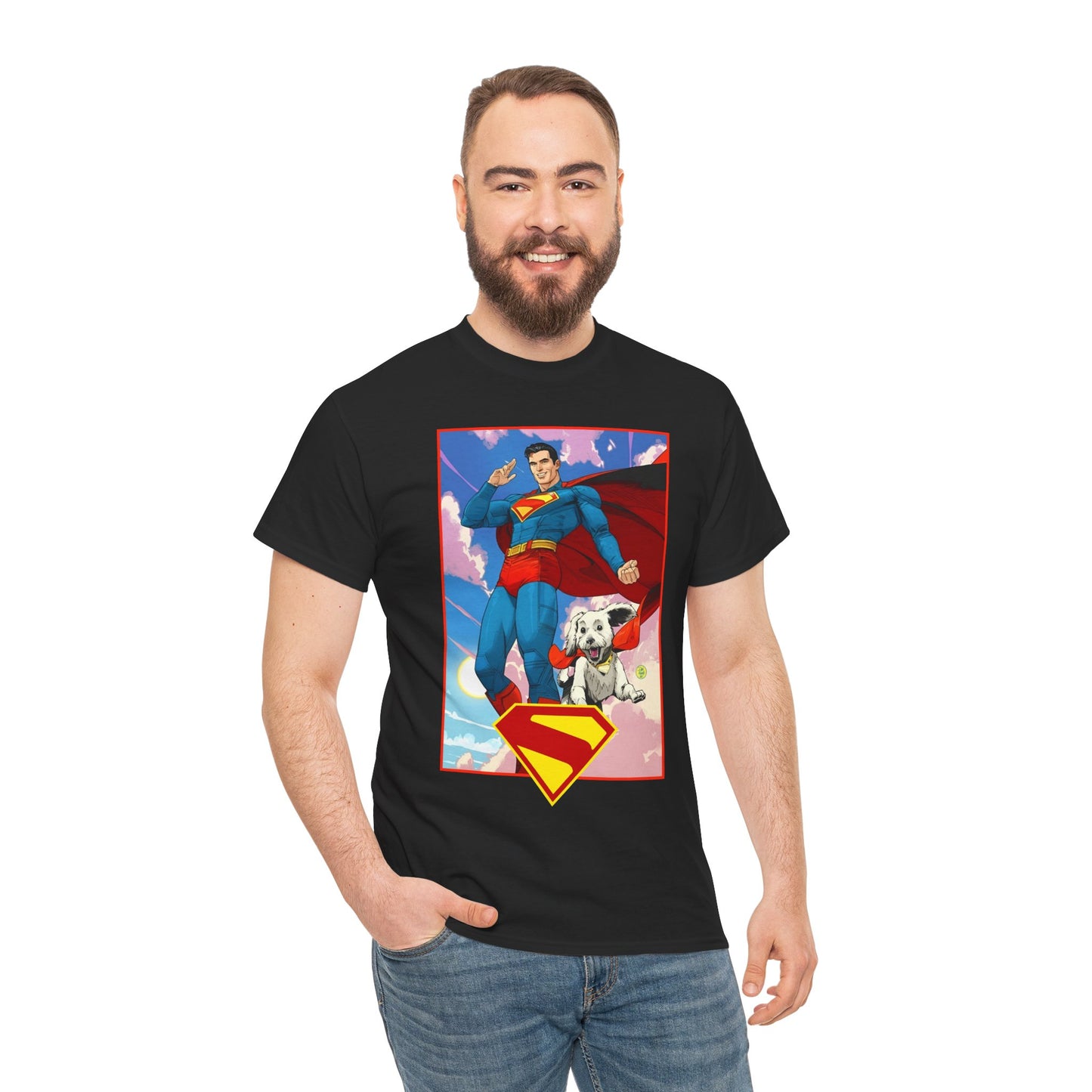 Superman & Krypto T-Shirt - DC Comics - New James Gunn Movie 2025 - Dan Mora Art - Man of Steel