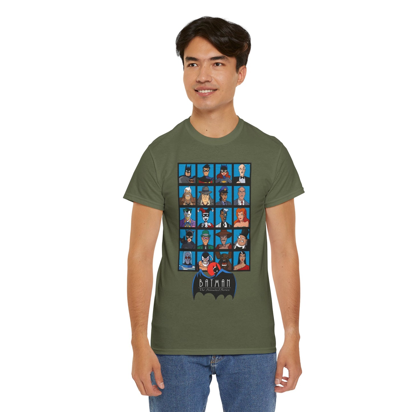 Batman T-Shirt - Animated Series - Harley Quinn, Batgirl, Joker, Bane, Robin, Two-Face, Catwoman, Riddler - Classic TV Cartoon Series