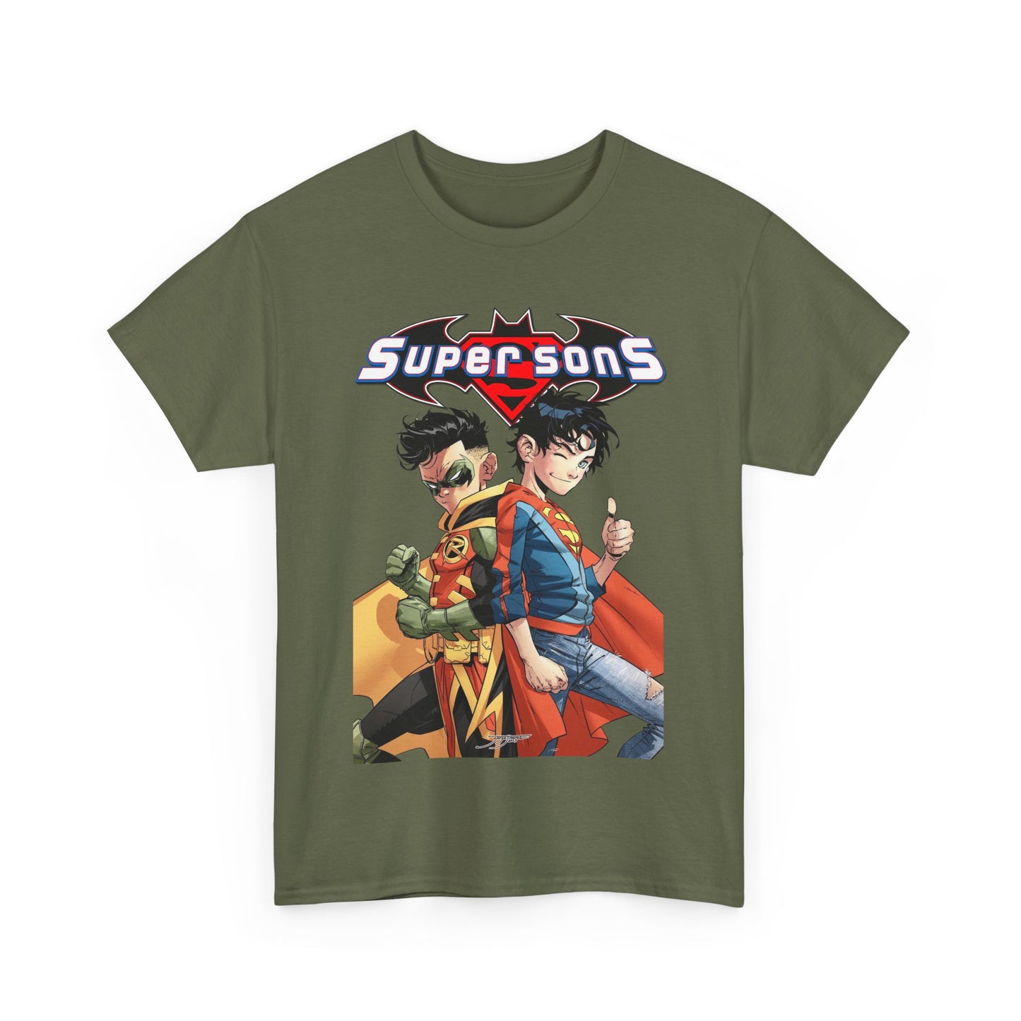 Super Sons T-Shirt - Jorge Jimenez Art - Superboy & Robin - Jon Kent & Damian Wayne - DC Comics - Sons of Superman & Batman
