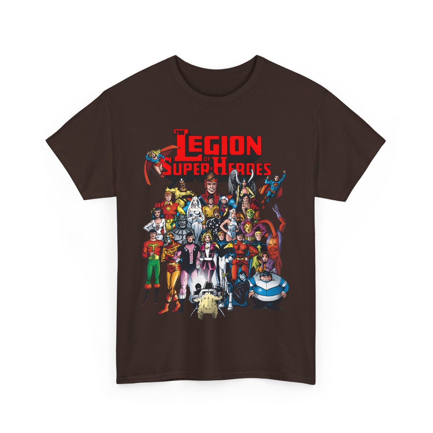Legion of Super-Heroes T-Shirt - #300 Cover Art - Cosmic Boy, Saturn Girl, Superboy, Wildfire, Mon-El, Dream Girl, Brainiac 5, Supergirl - DC Comics