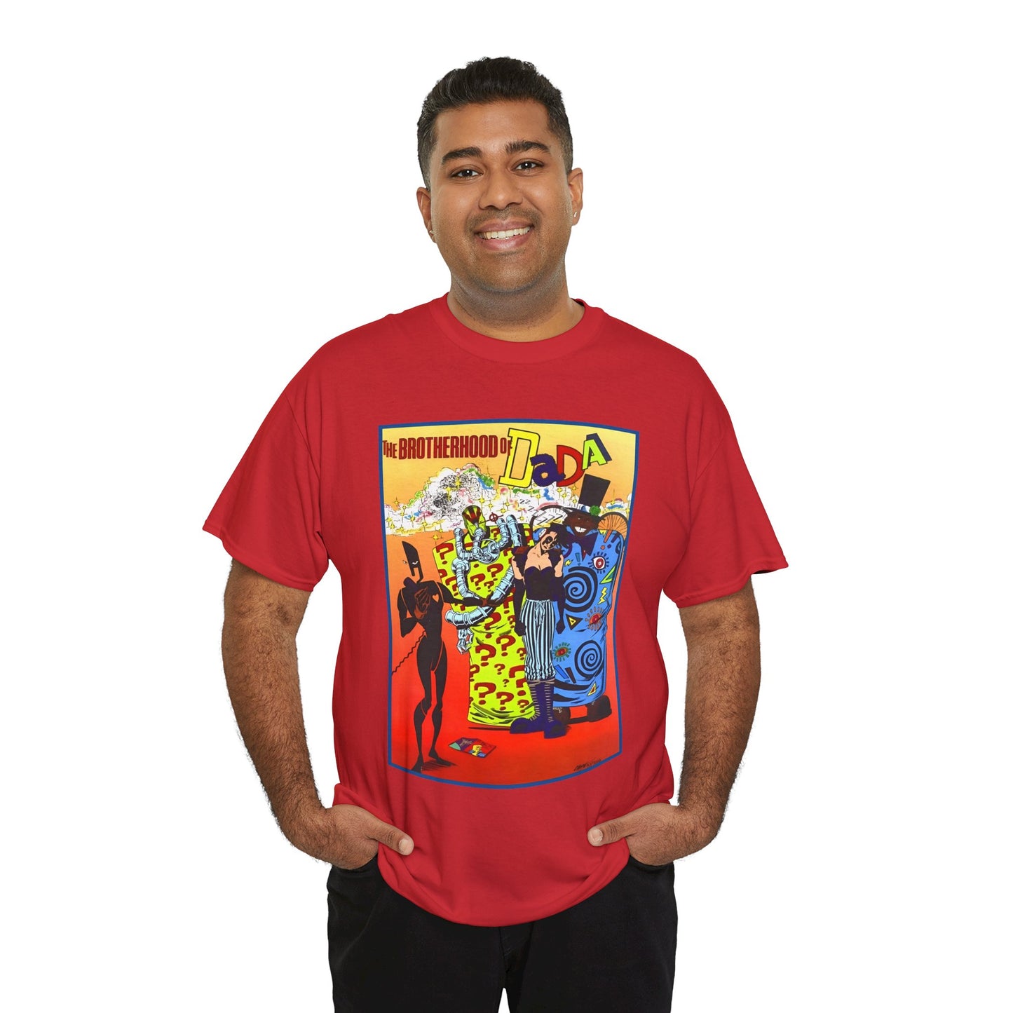 Brotherhood of Dada T-Shirt - Doom Patrol Foes - Mr Nobody, Quiz, Frenzy - DC Comics, Vertigo Comics - Grant Morrison Stories