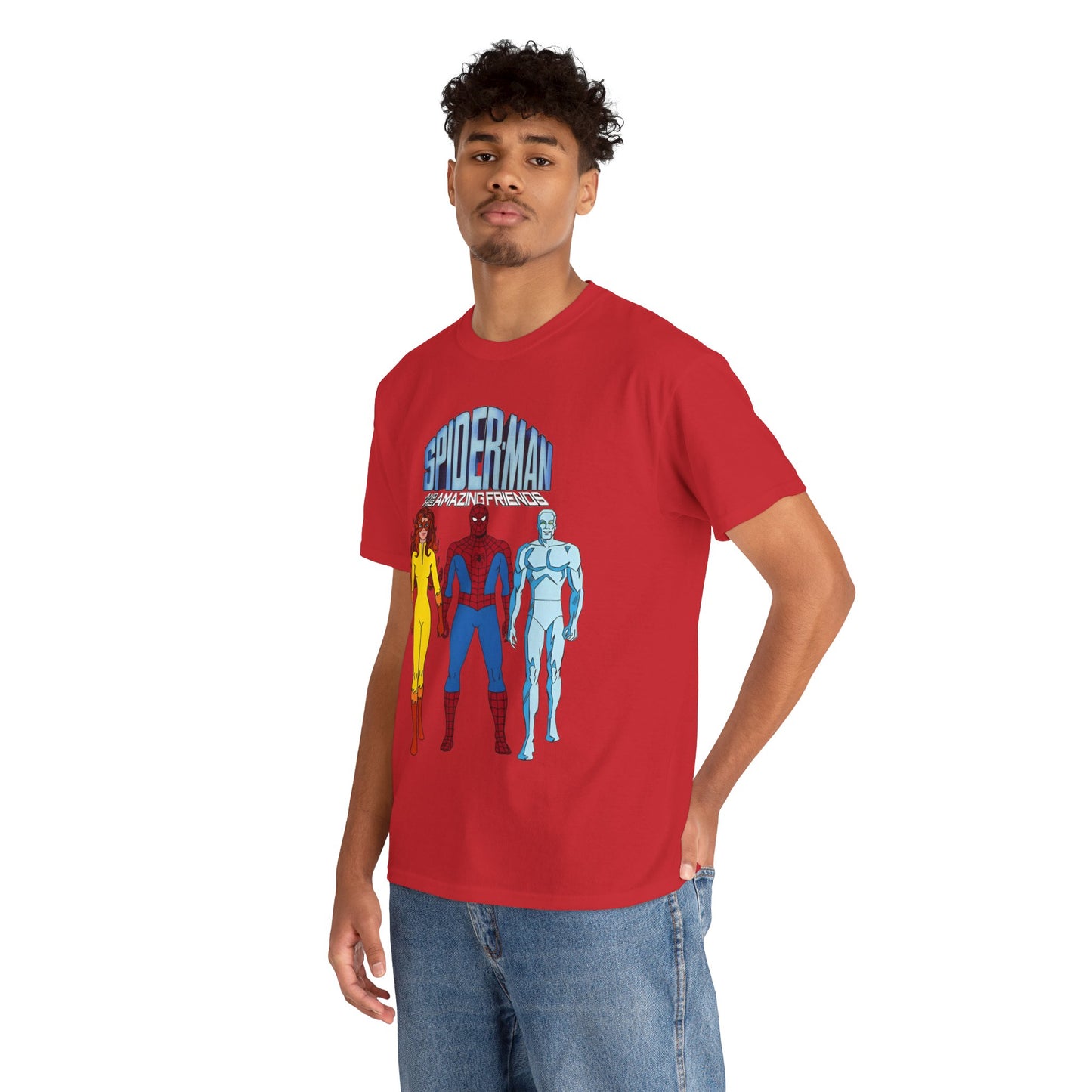 Spider-Man & His Amazing Friends T-Shirt - Spidey, Firestar, Iceman - Popular 1980s Marvel TV Cartoon - Marvel Comics