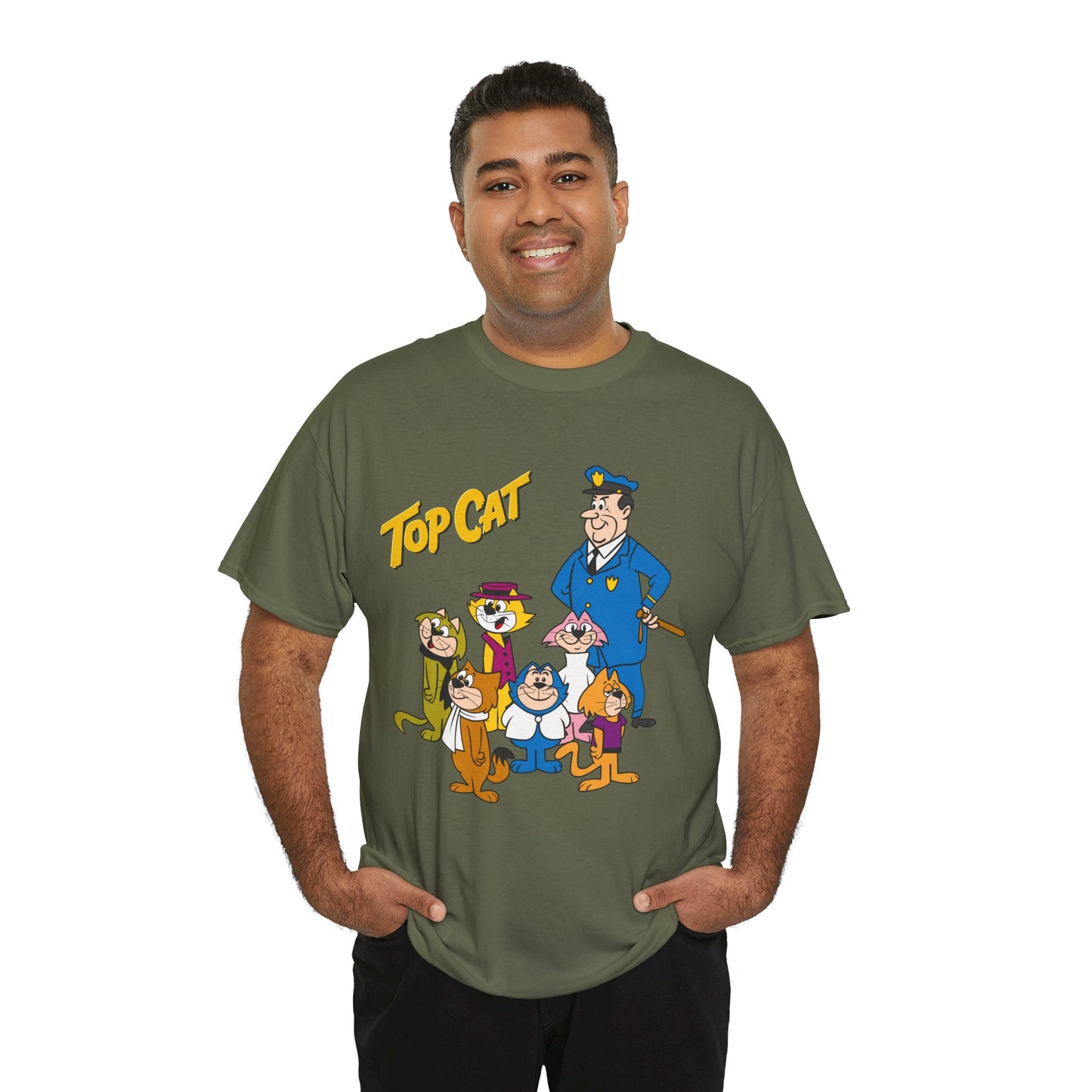 Top Cat & His Gang T-Shirt - Popular Hanna-Barbera 1960s TV Cartoon - Brain, Spook, Benny the Ball